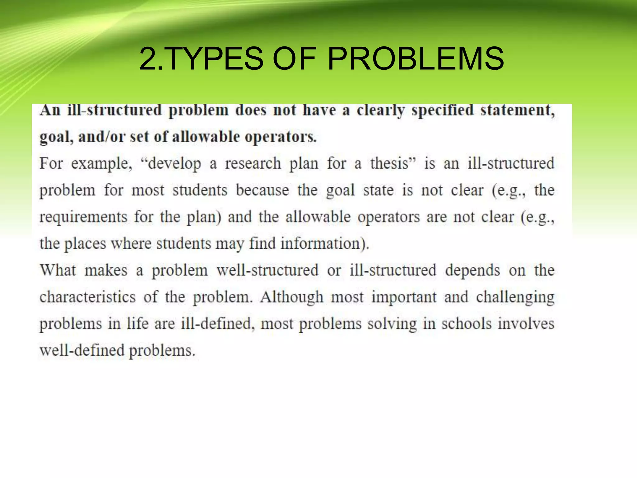 2.TYPES OF PROBLEMS



 