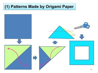 35
(1) Patterns Made by Origami Paper
 