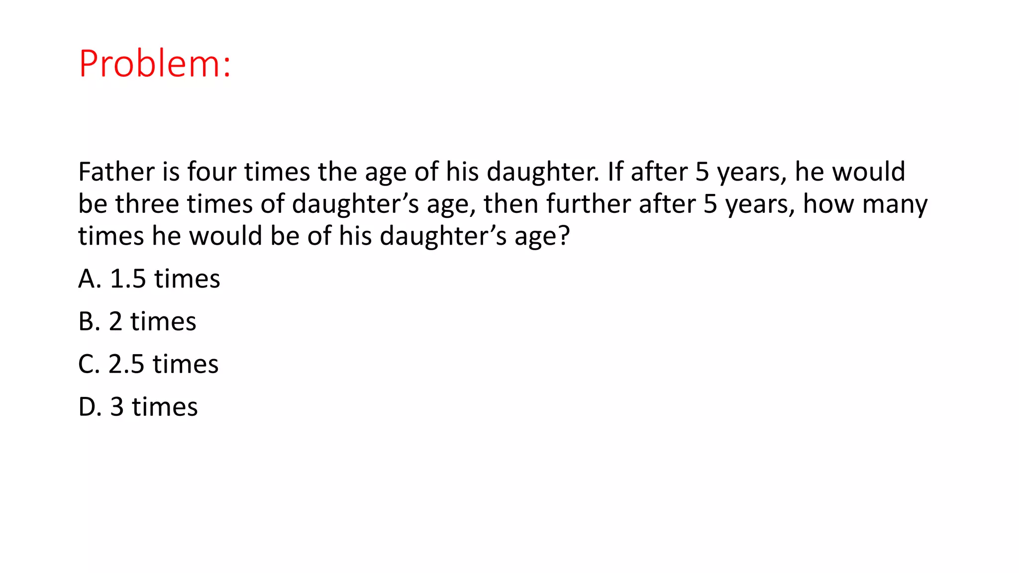 Three Sisters Age Math Problems Problems on Ages ppt.pdf