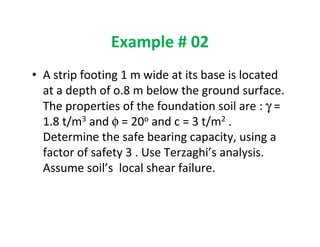 Problems on bearing capacity of soil | PDF