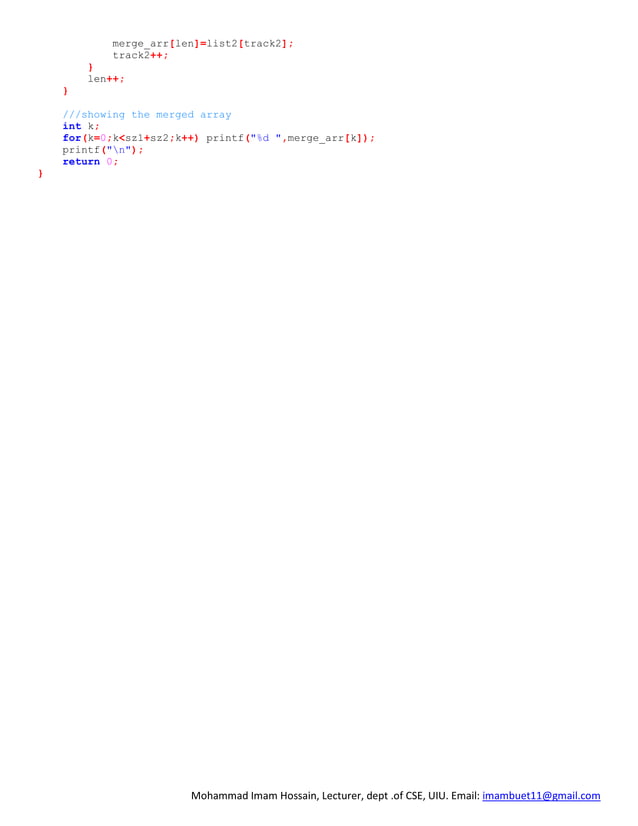 SPL 11.1 | Problems on Loop , Nested Loop | PDF
