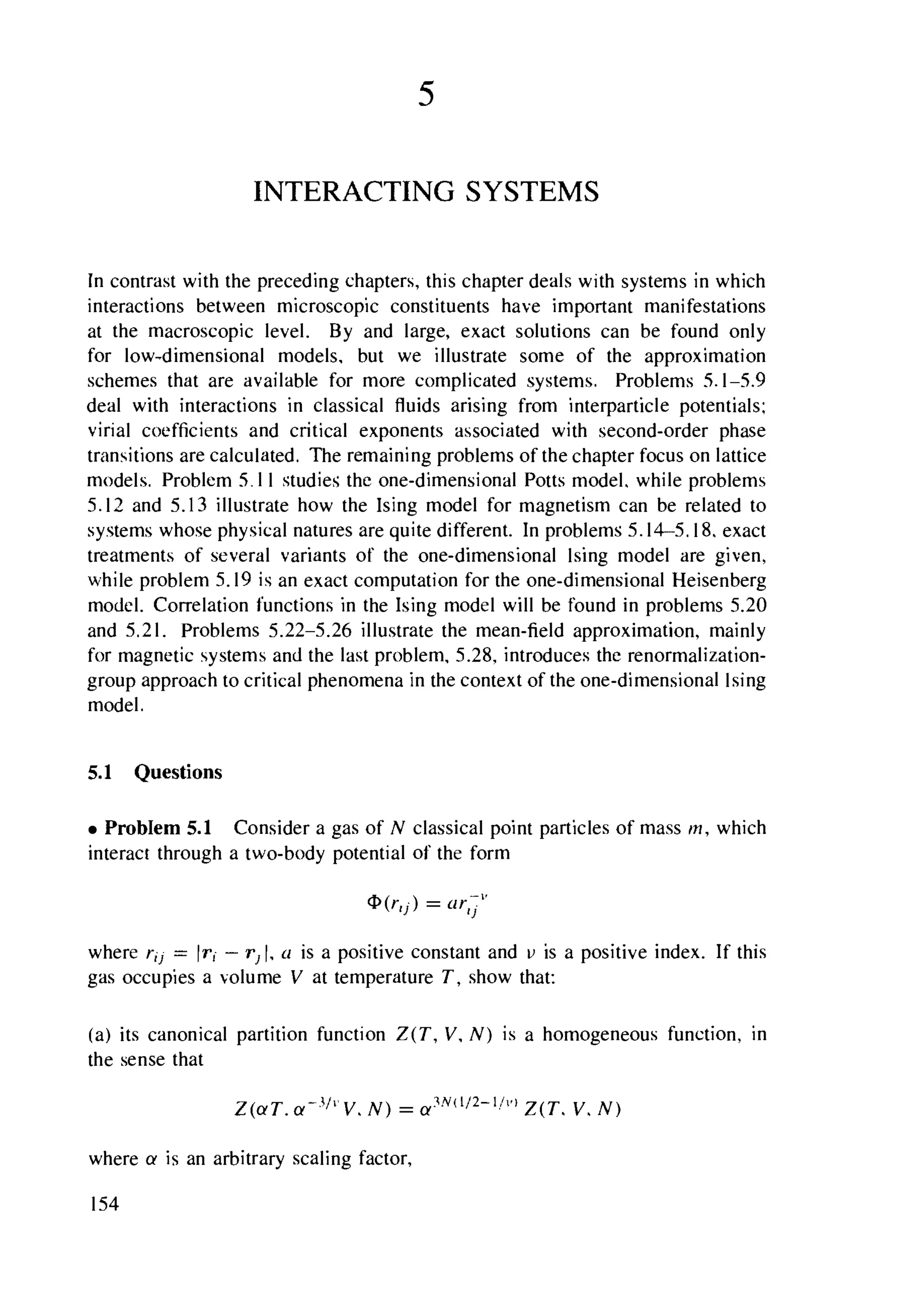 Problems on stat phys