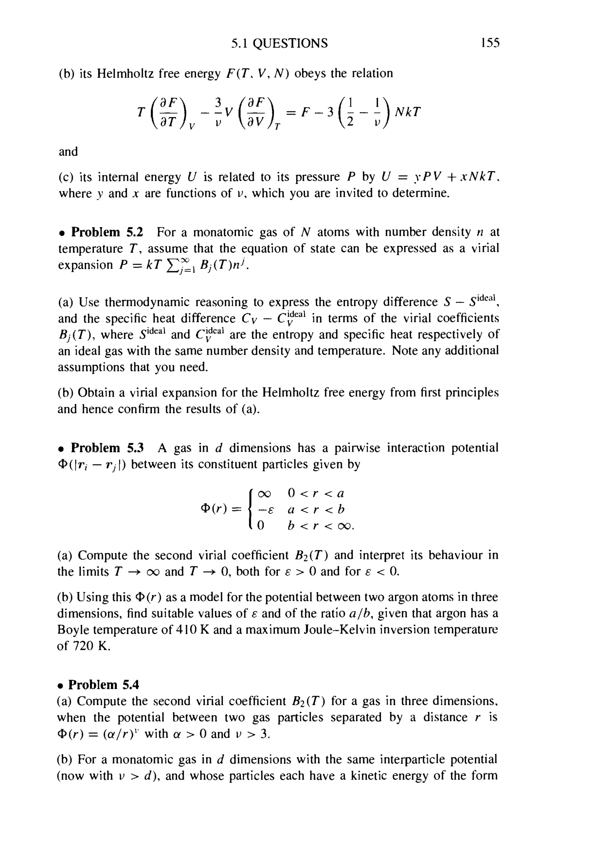 Problems on stat phys