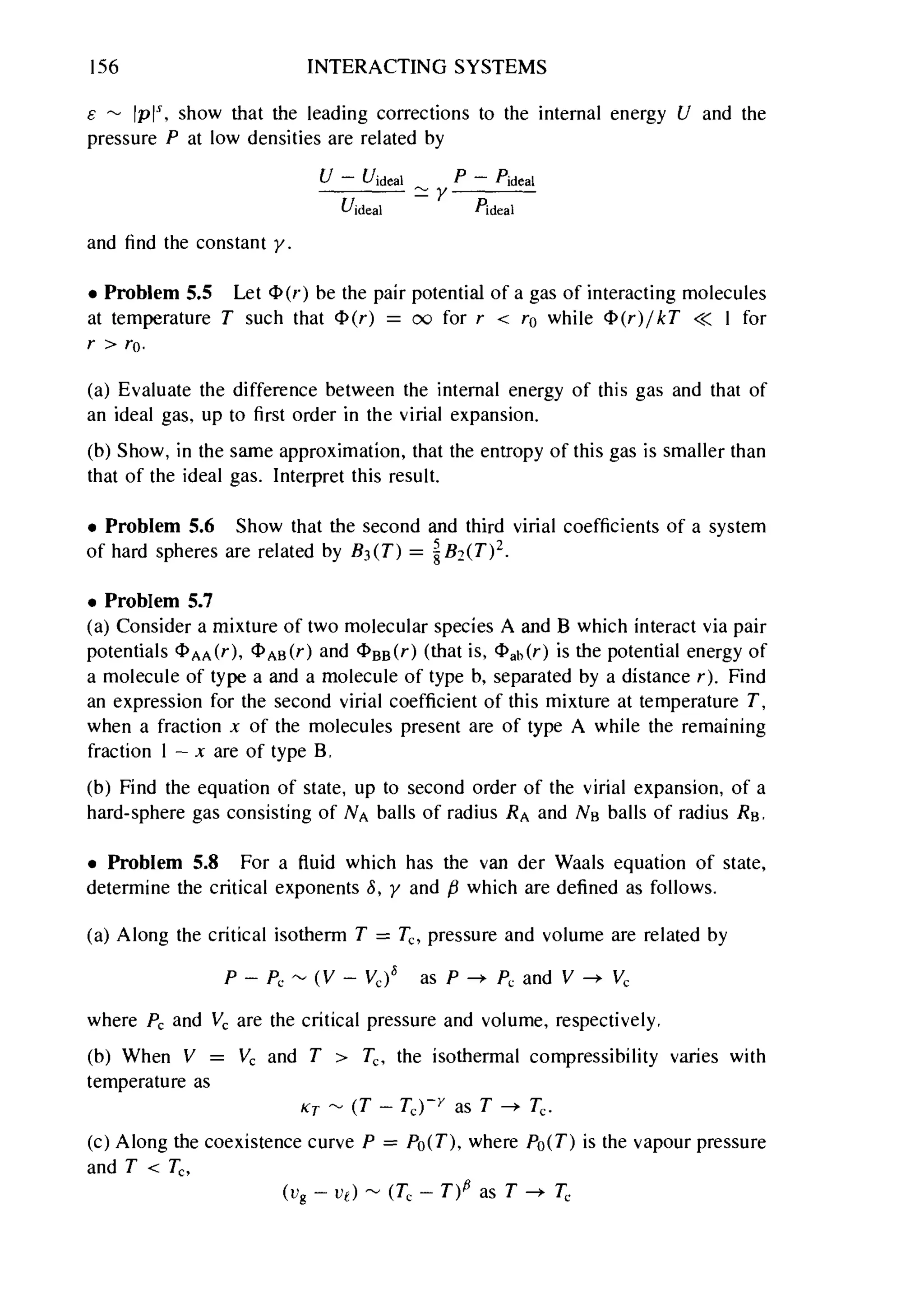 Problems on stat phys