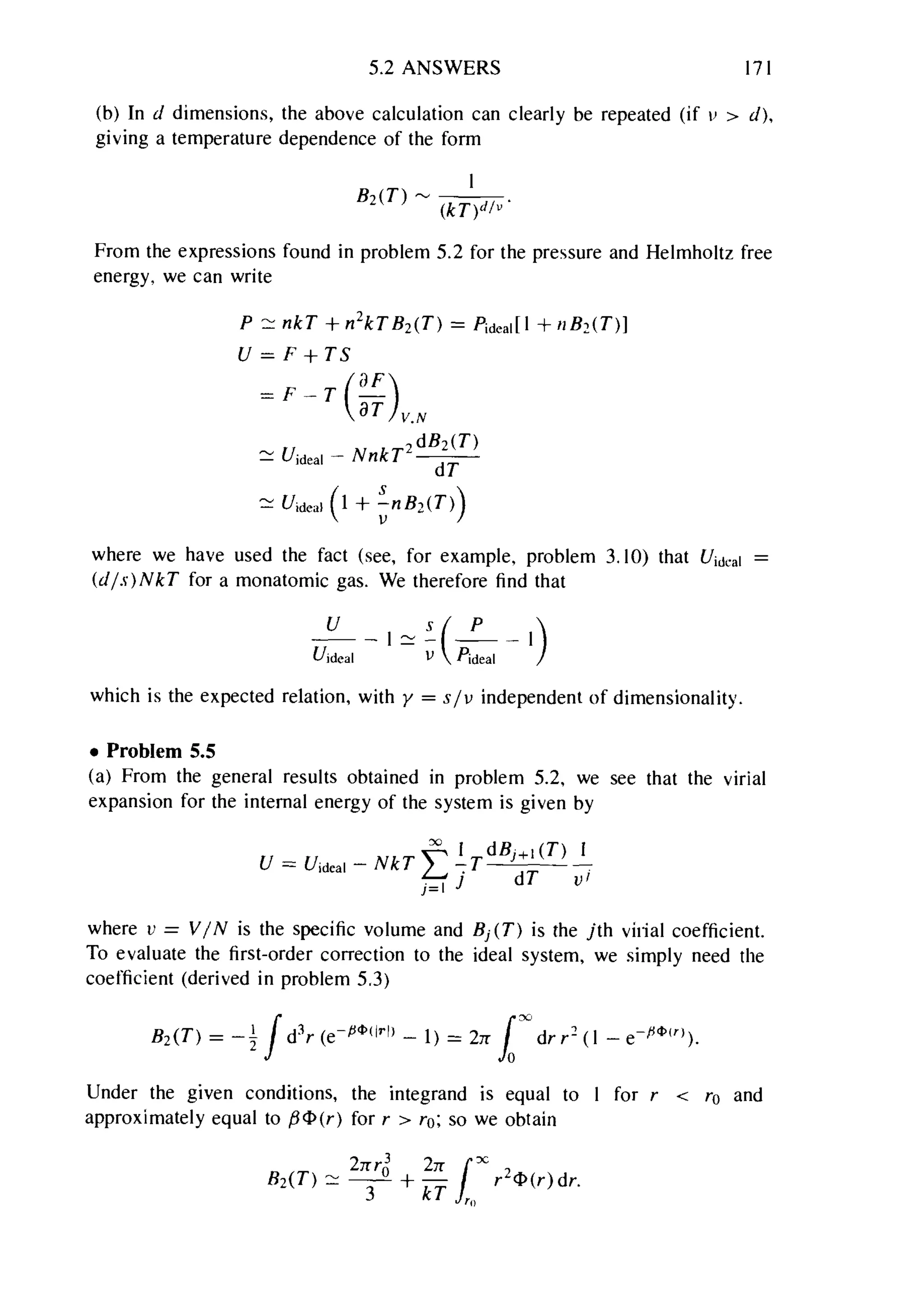 Problems on stat phys