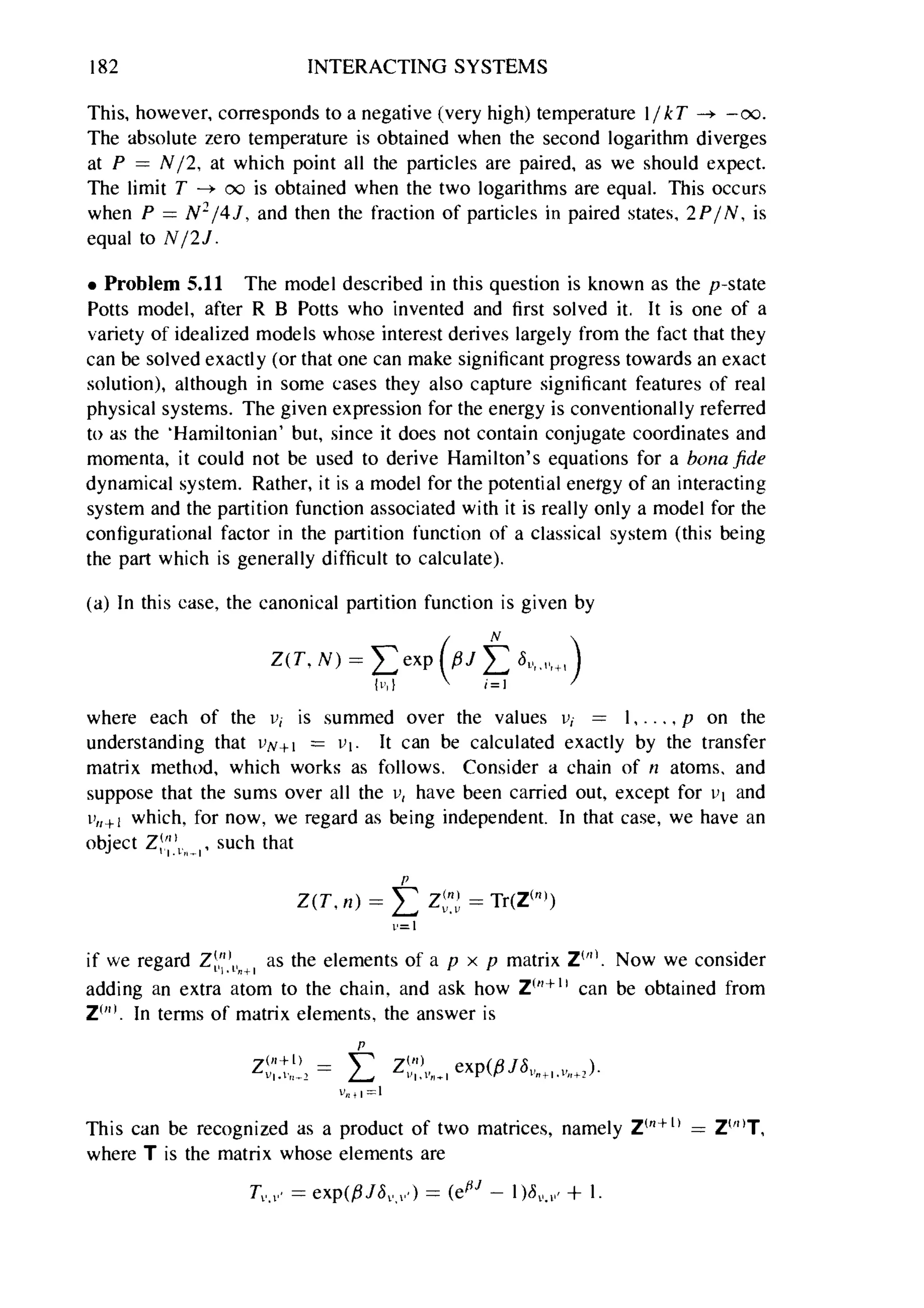 Problems on stat phys