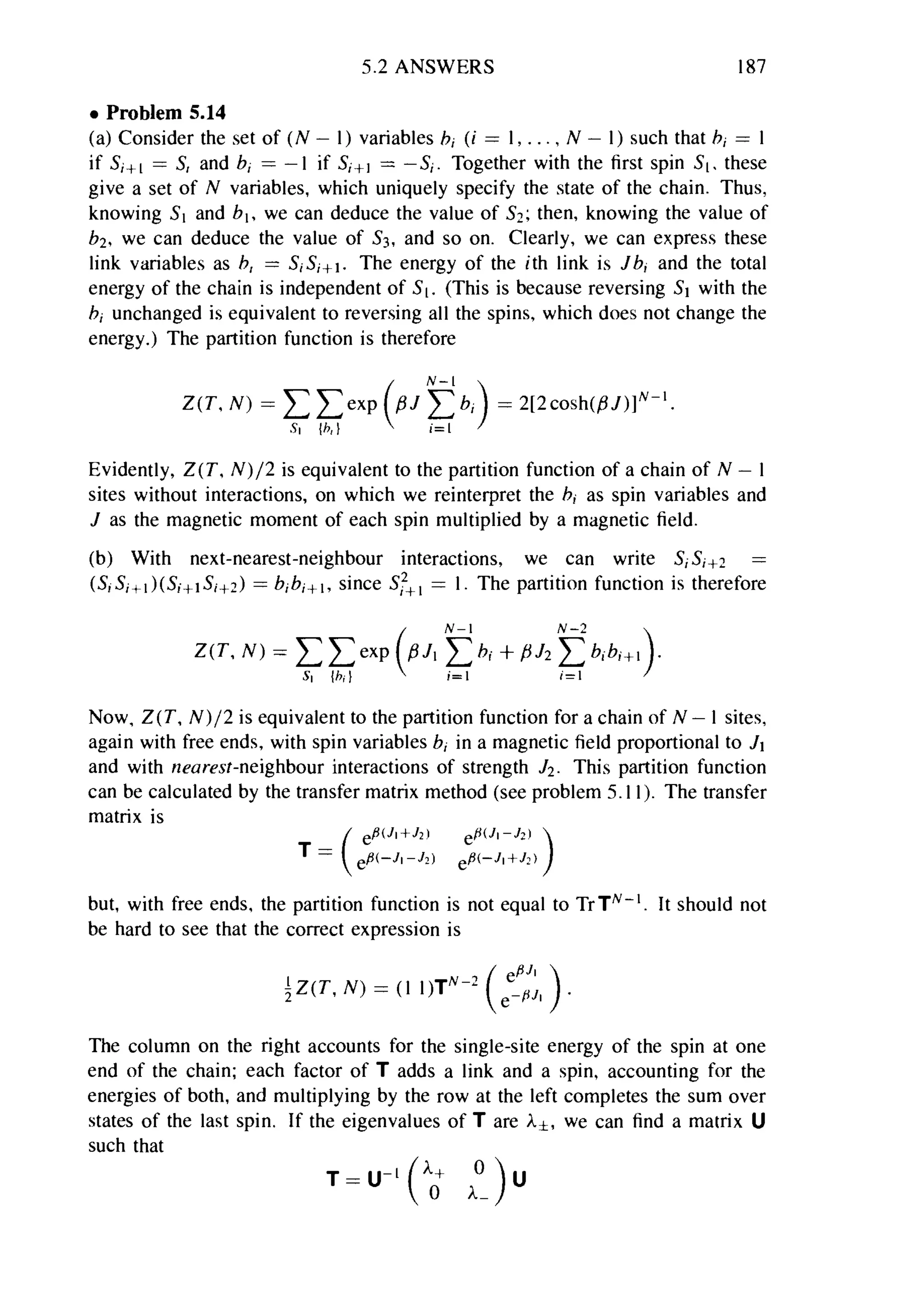 Problems on stat phys
