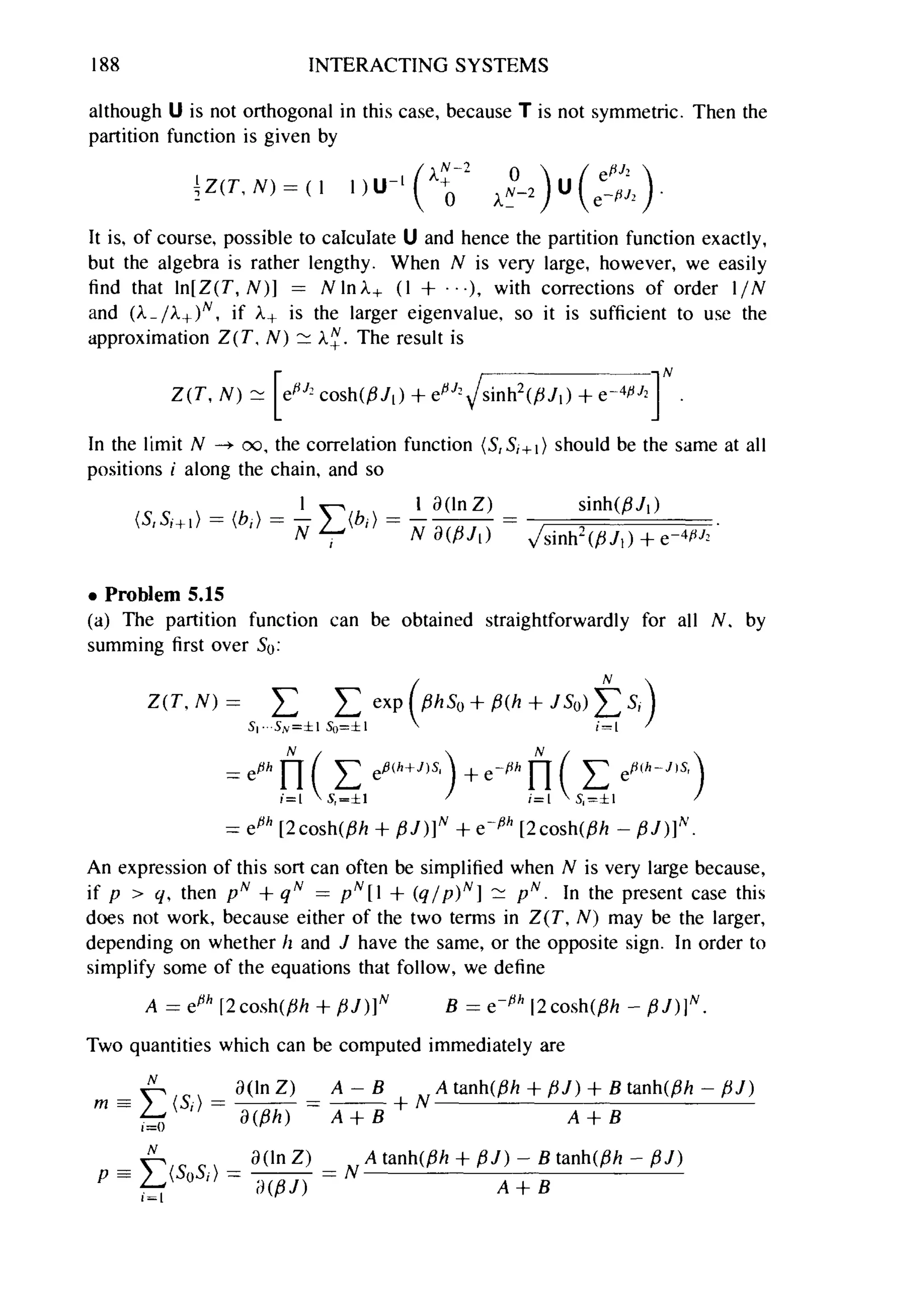 Problems on stat phys