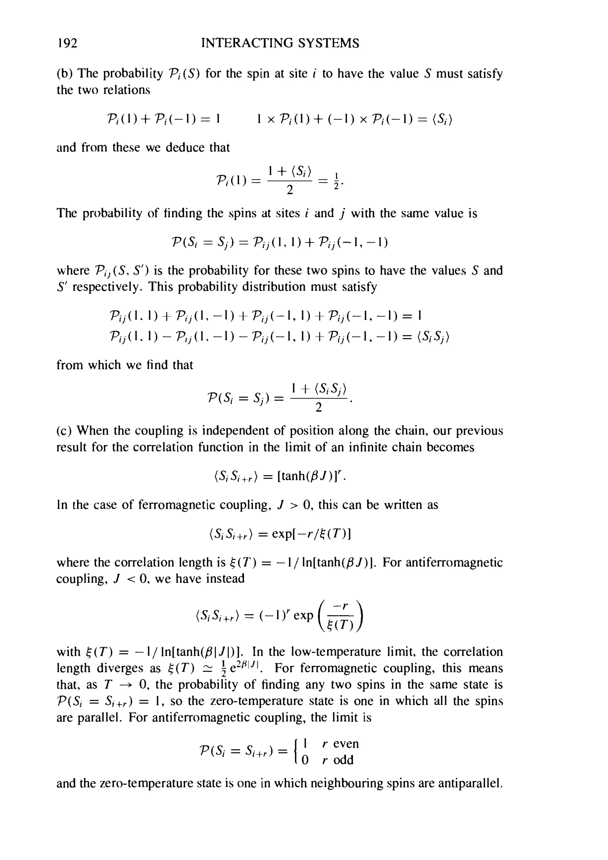 Problems on stat phys