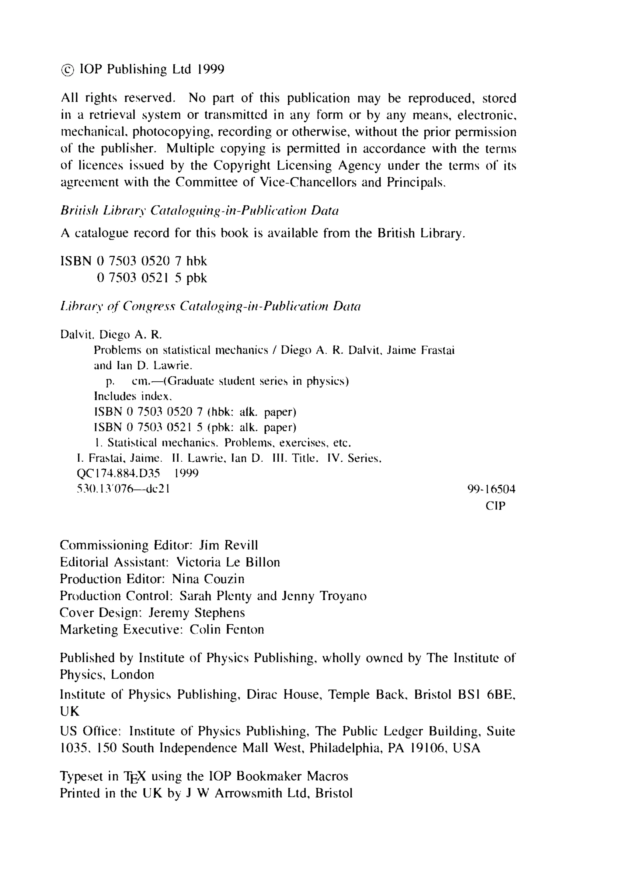 Problems on stat phys