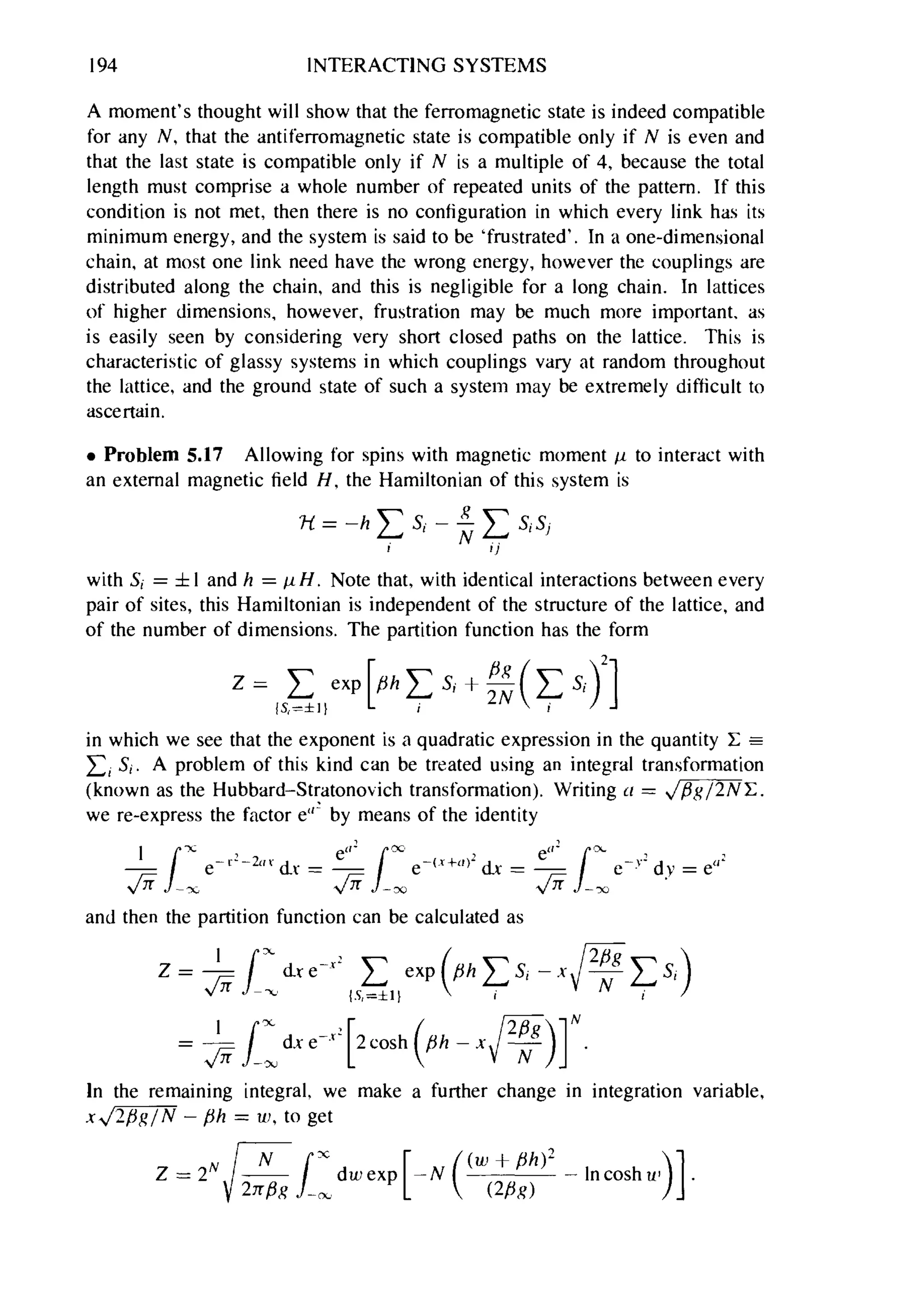 Problems on stat phys