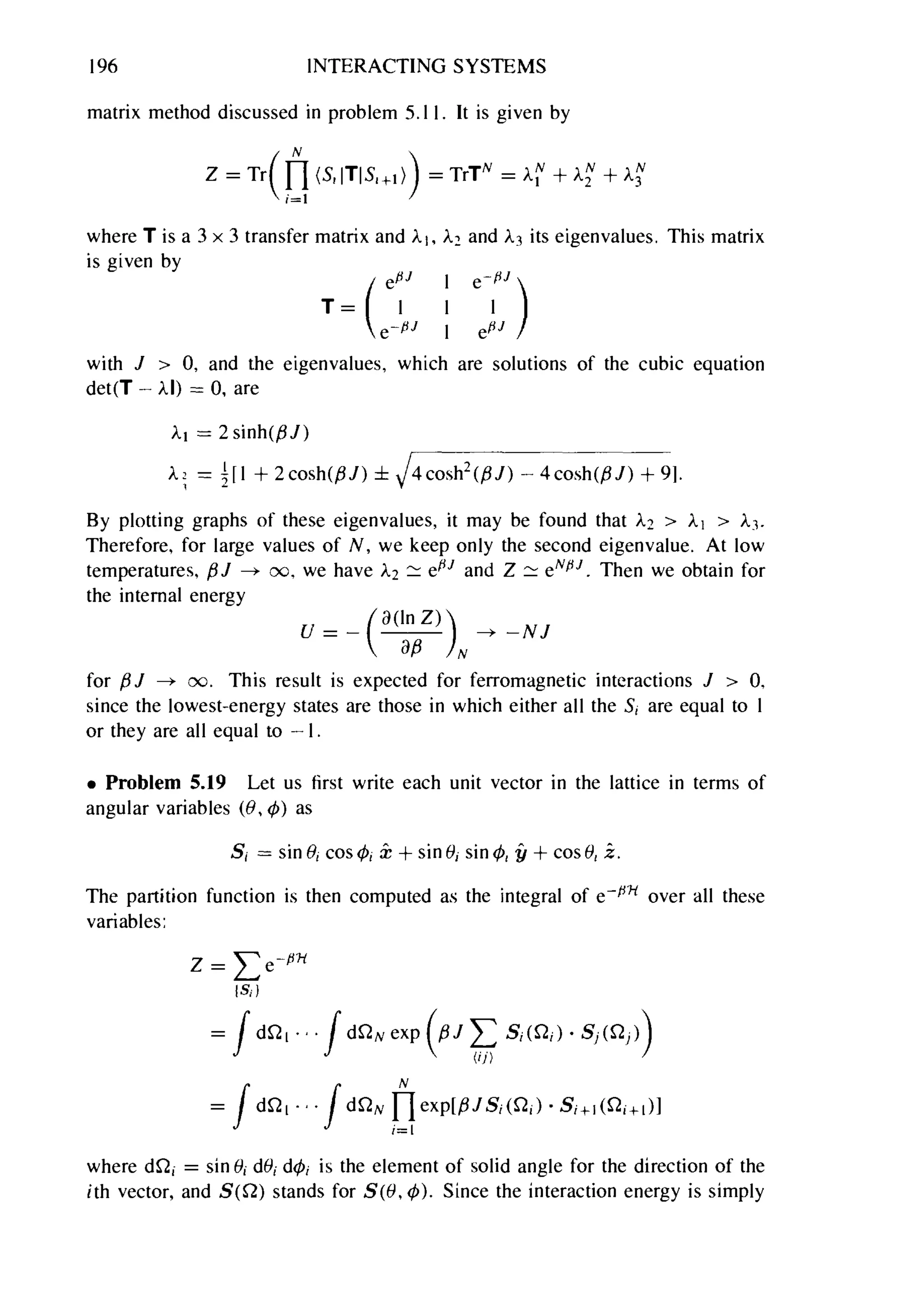 Problems on stat phys