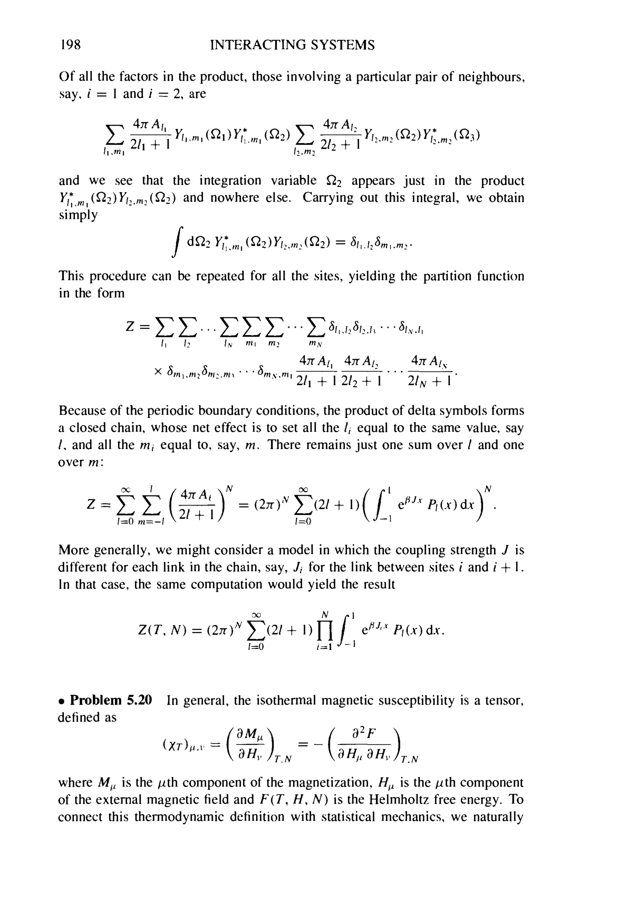 Problems on stat phys