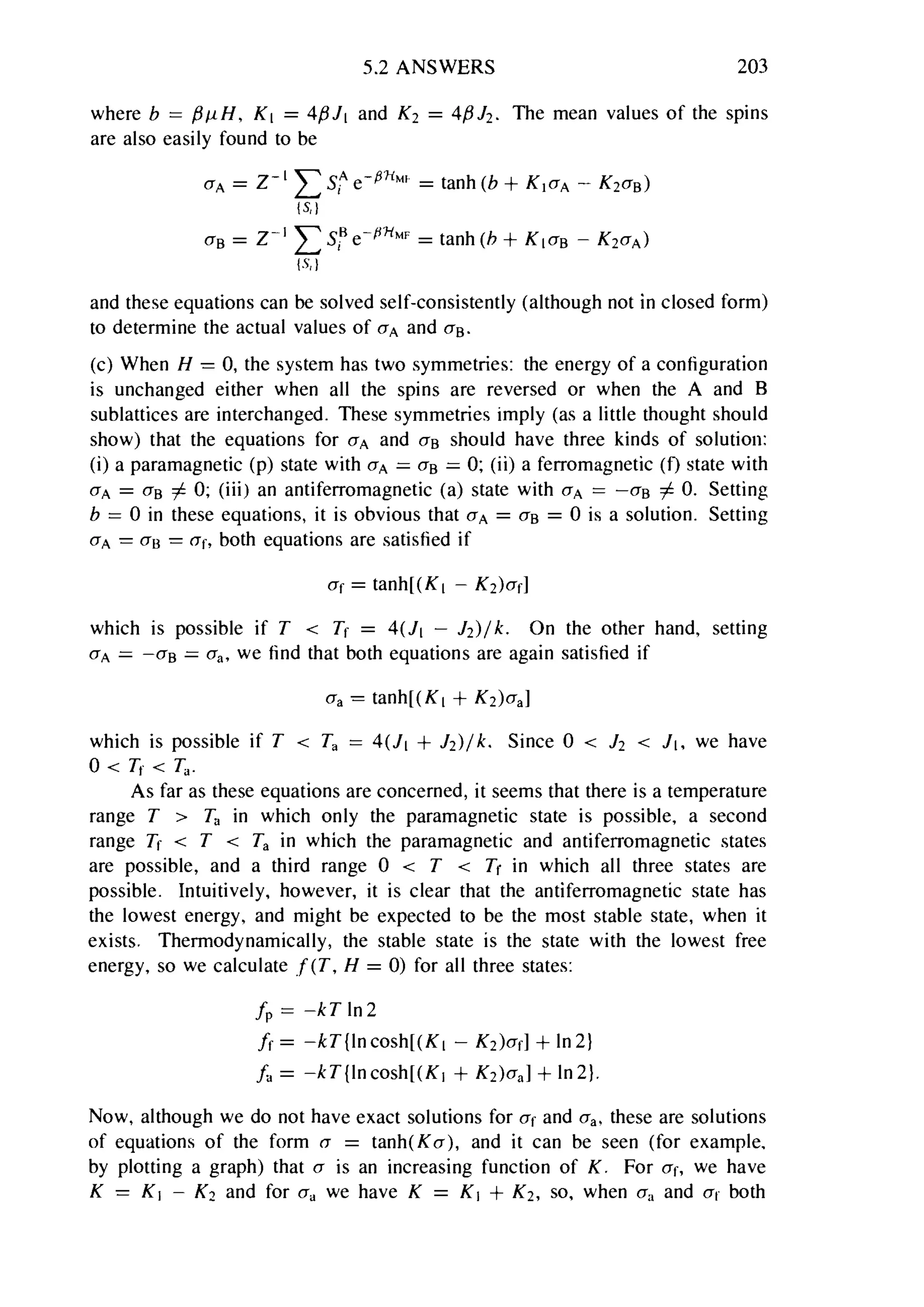 Problems on stat phys