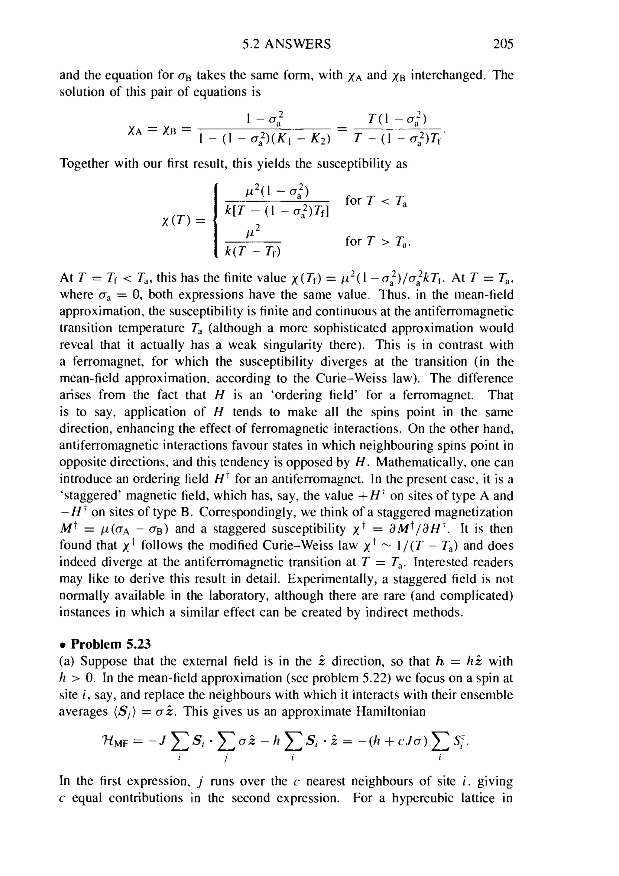 Problems on stat phys