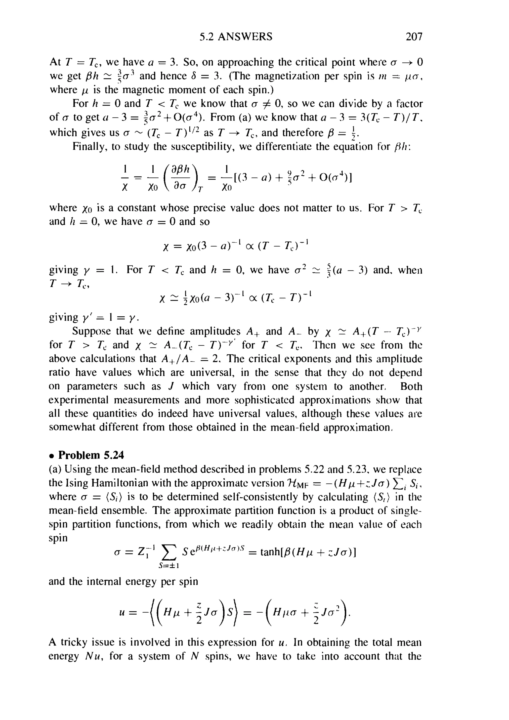 Problems on stat phys