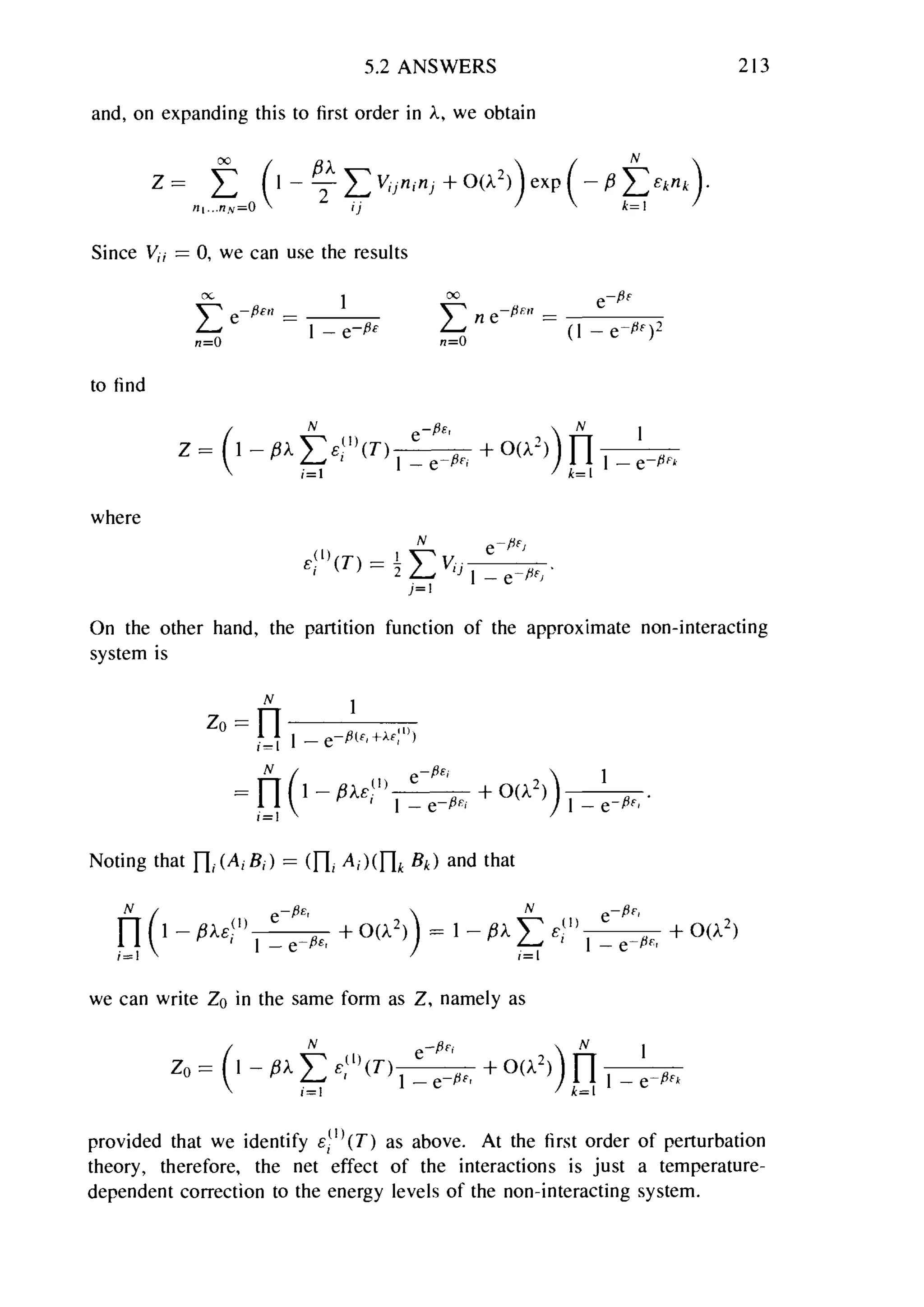 Problems on stat phys