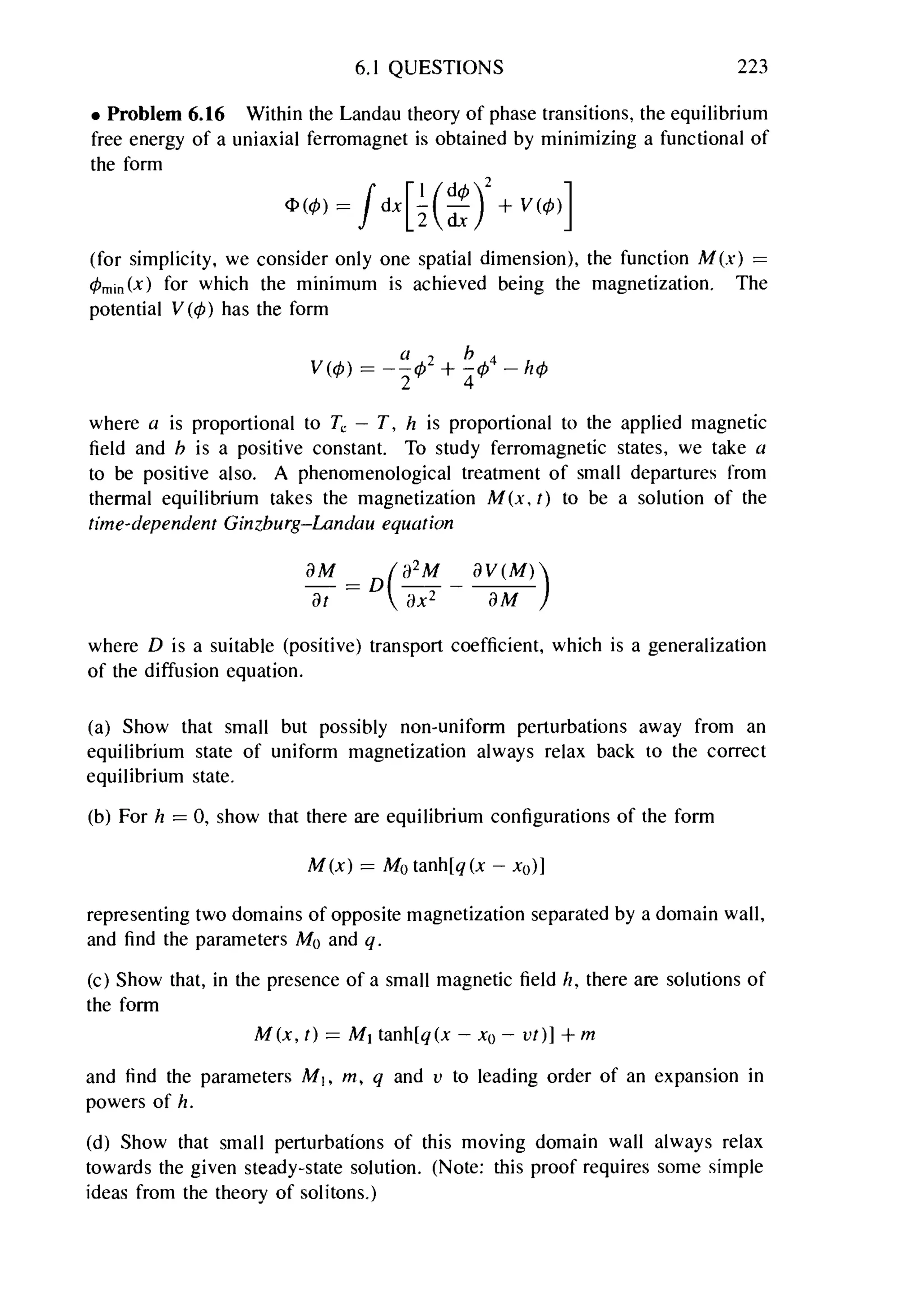 Problems on stat phys