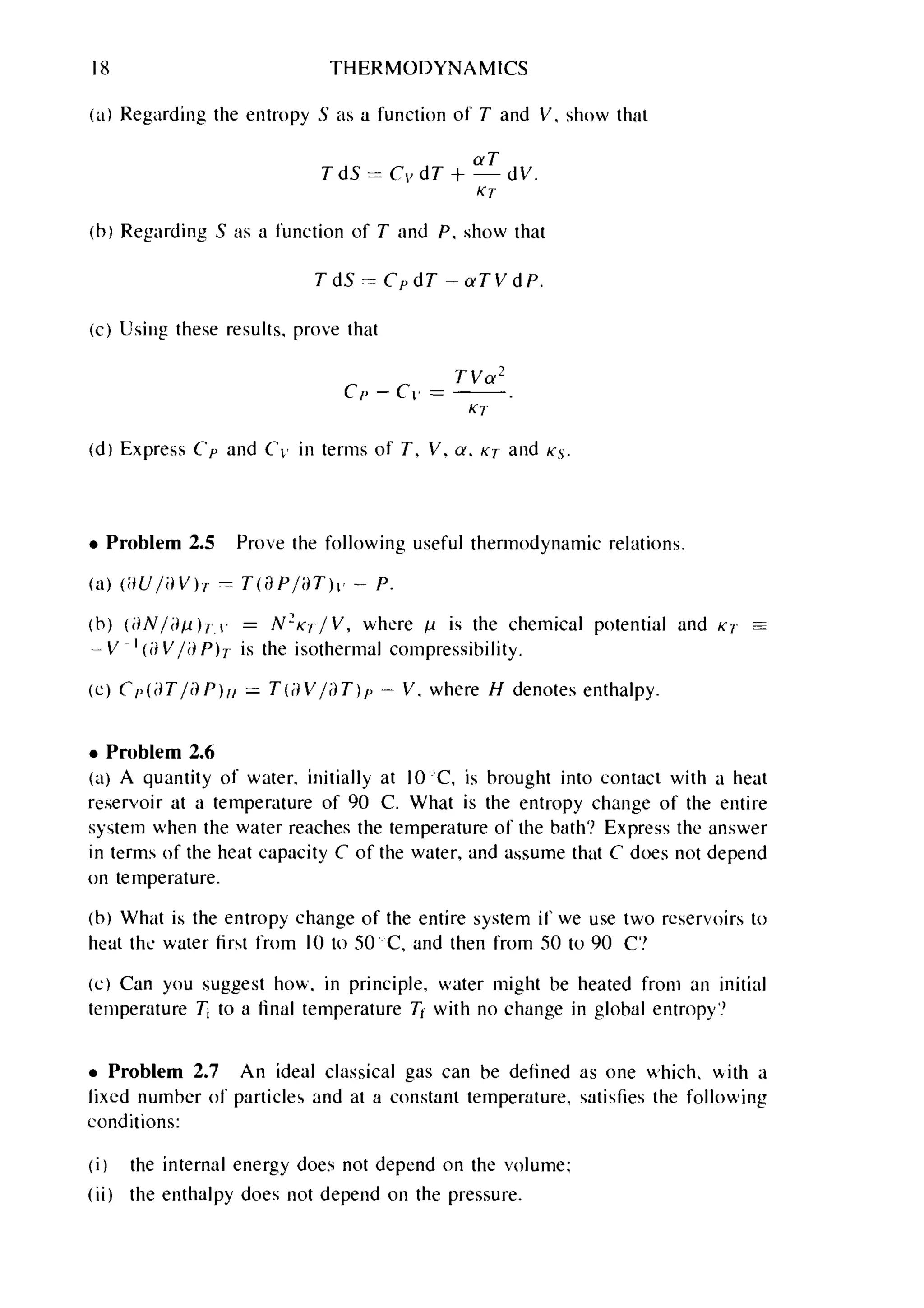 Problems on stat phys