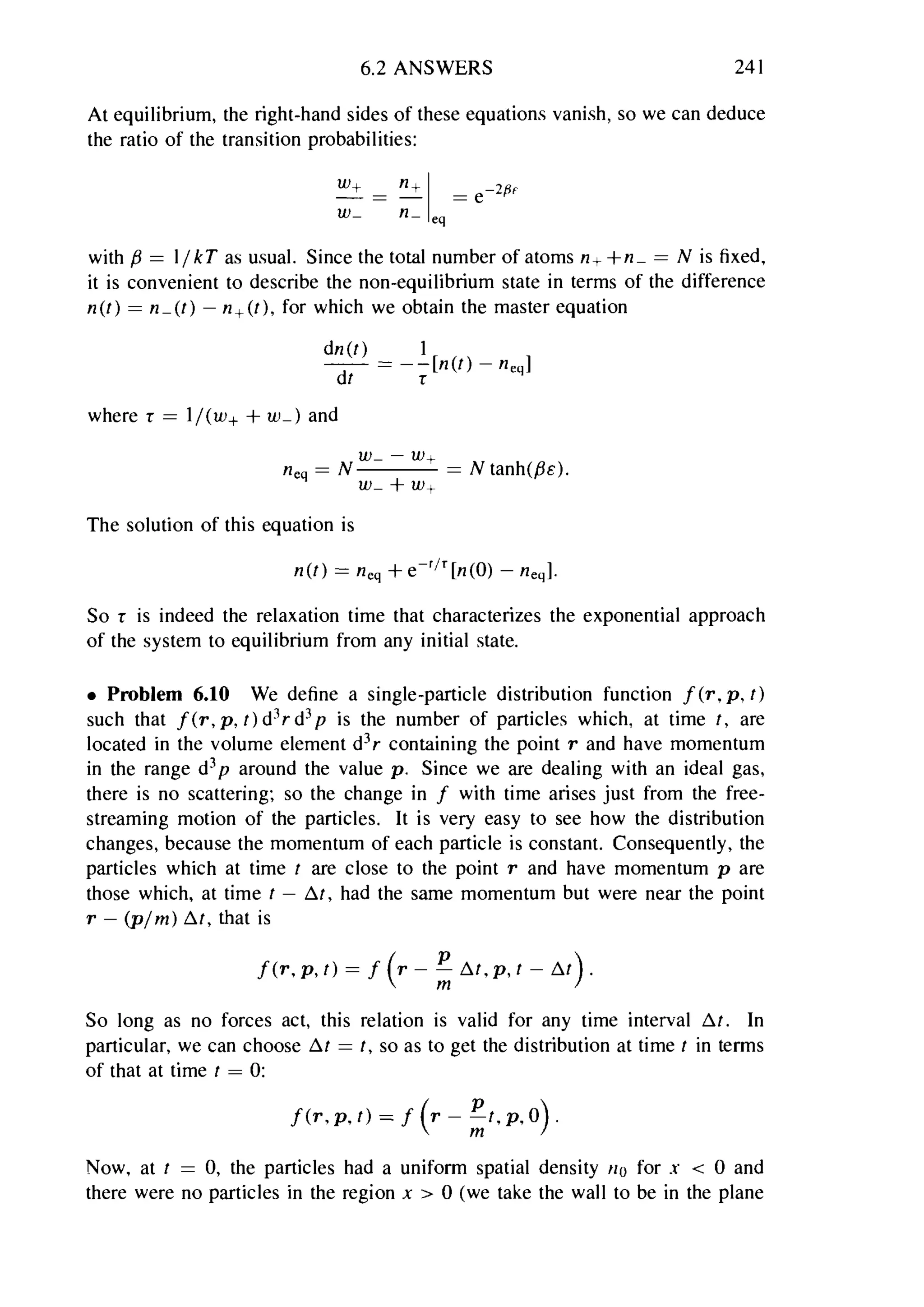 Problems on stat phys