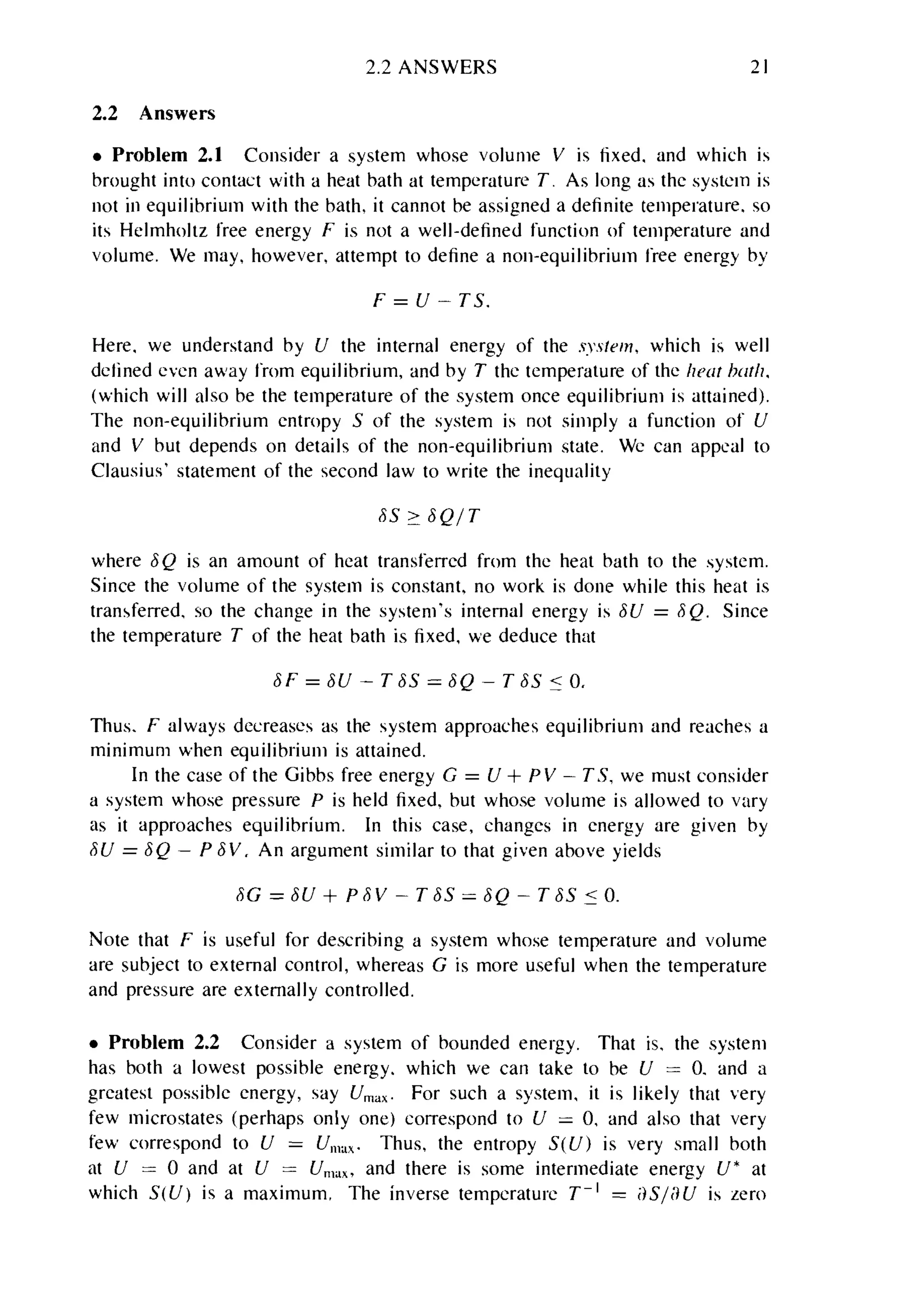 Problems on stat phys