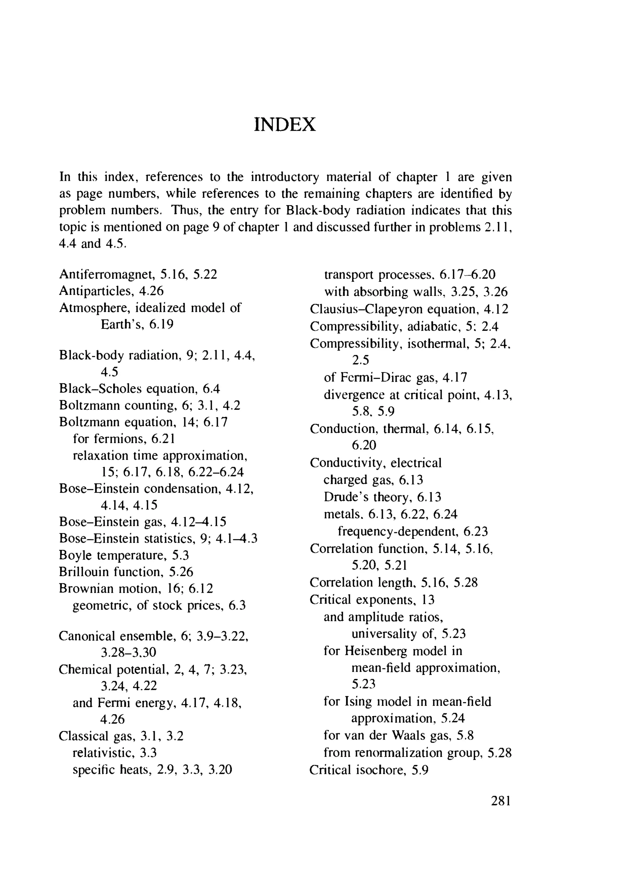 Problems on stat phys