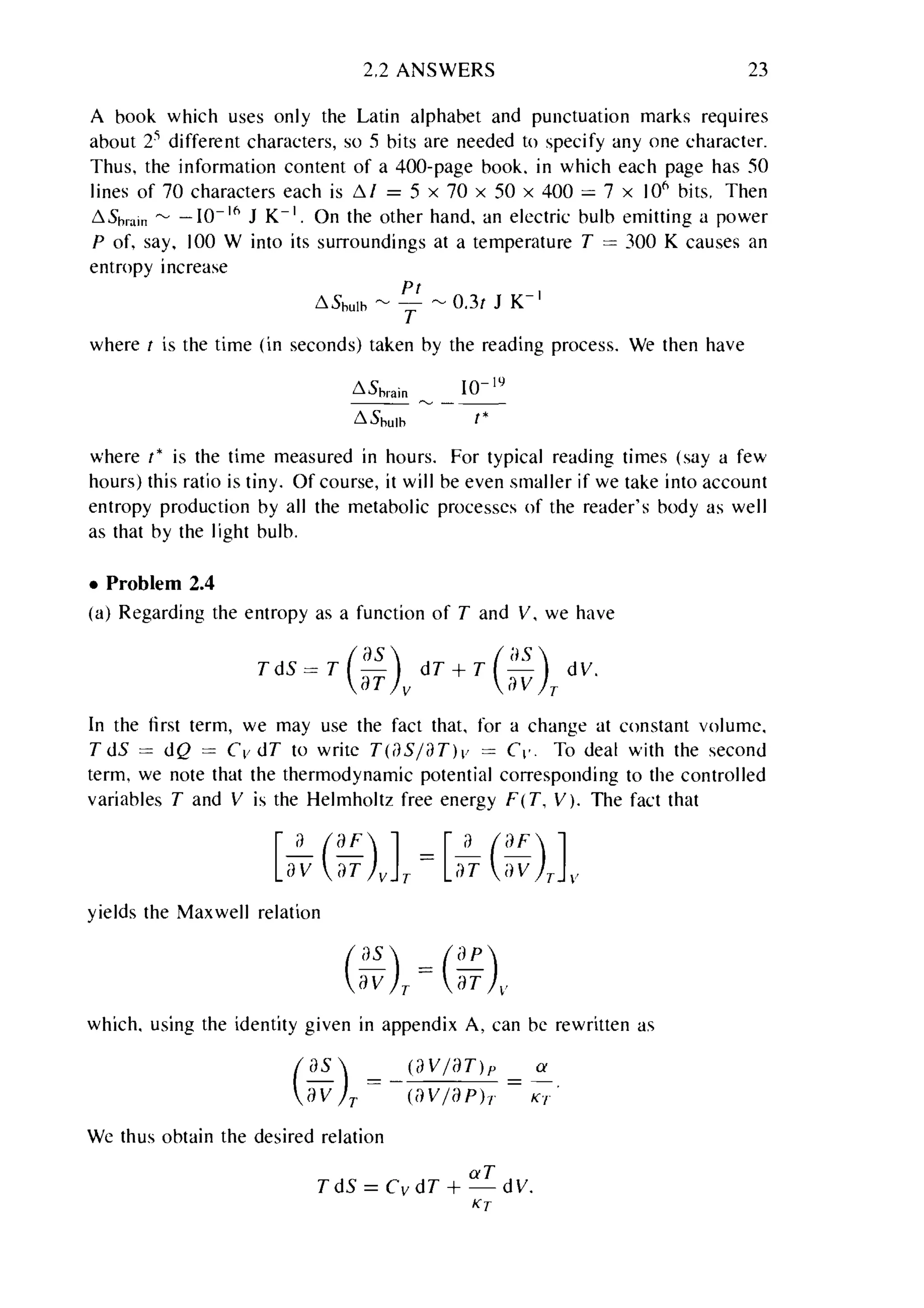 Problems on stat phys