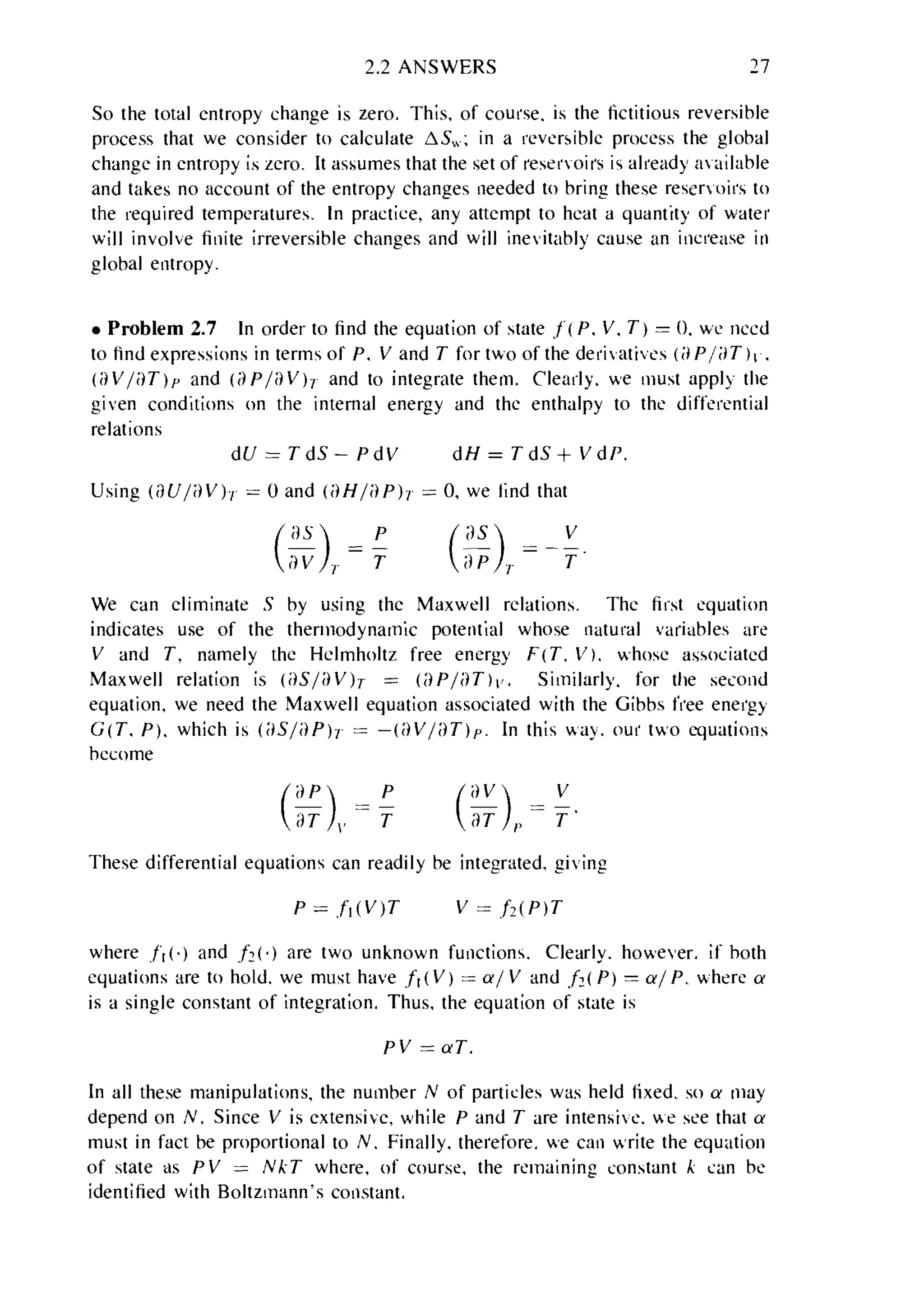 Problems on stat phys