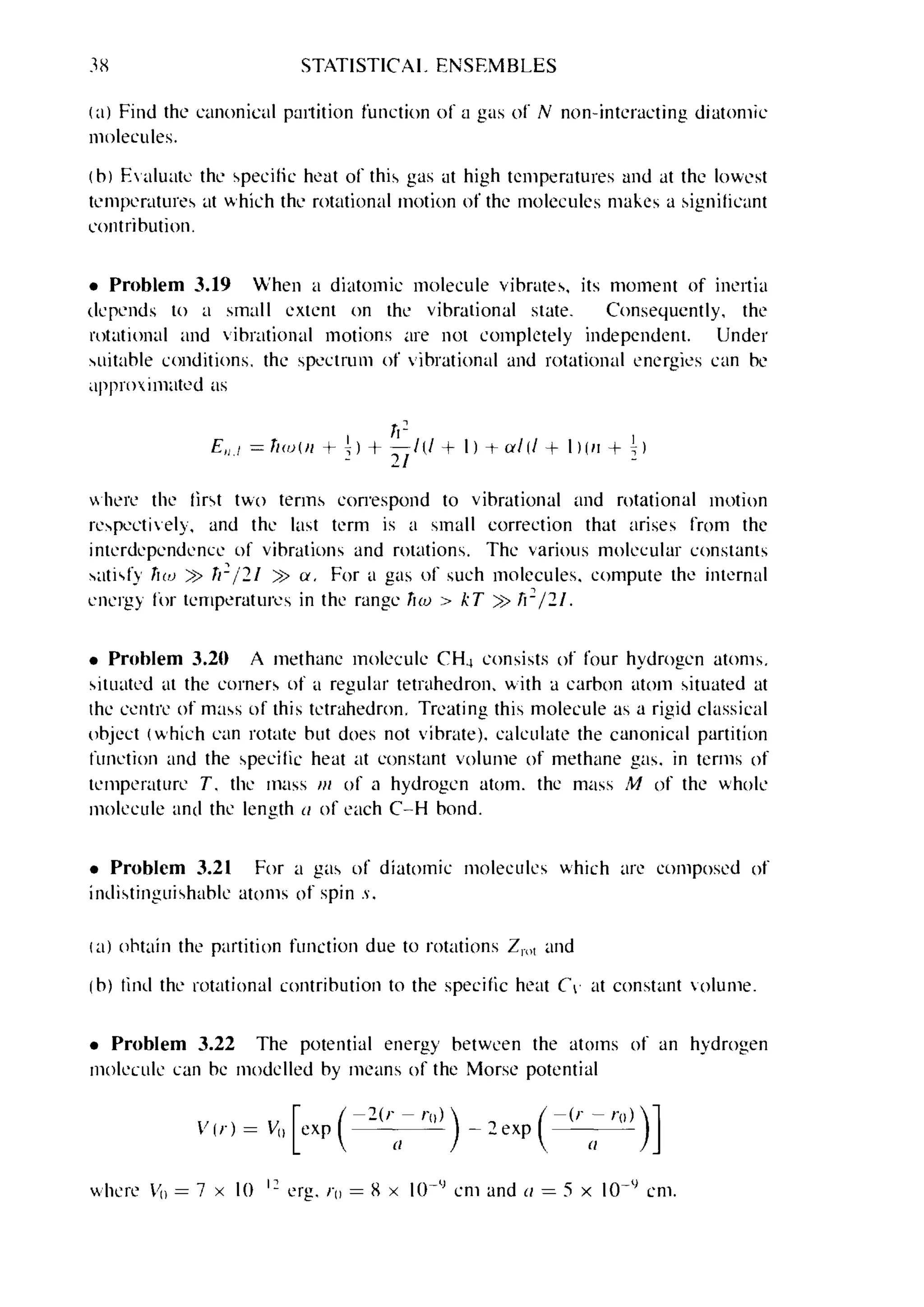 Problems on stat phys