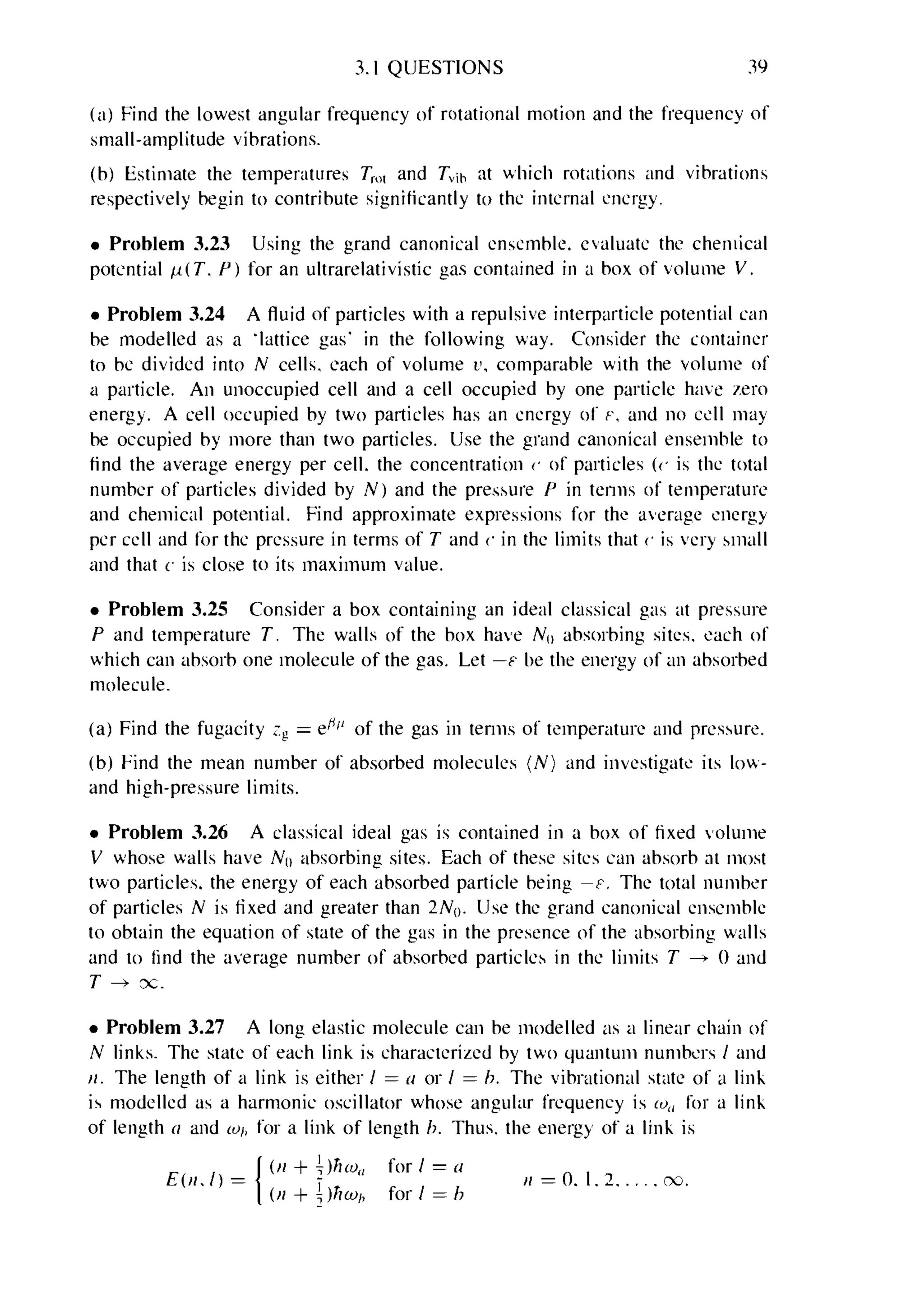 Problems on stat phys