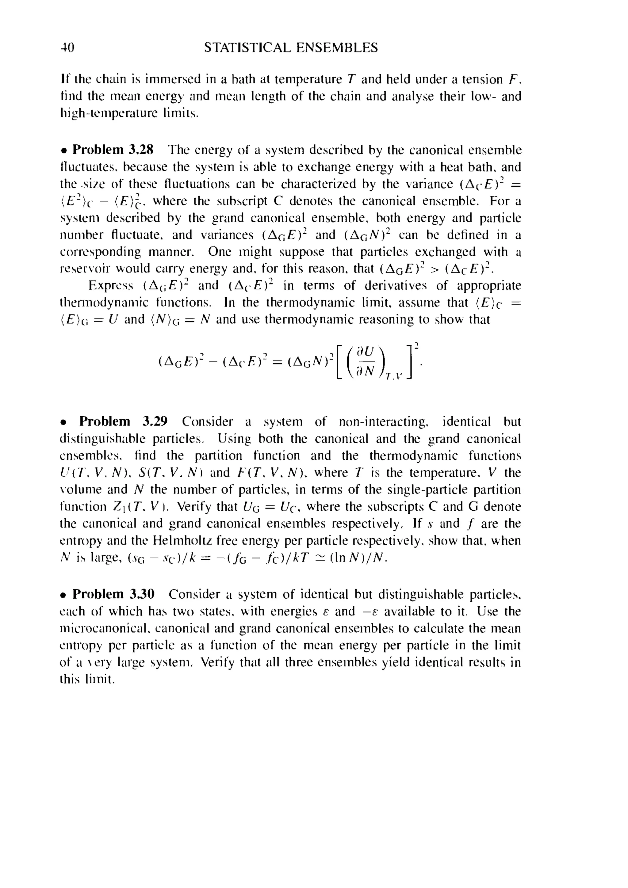 Problems on stat phys