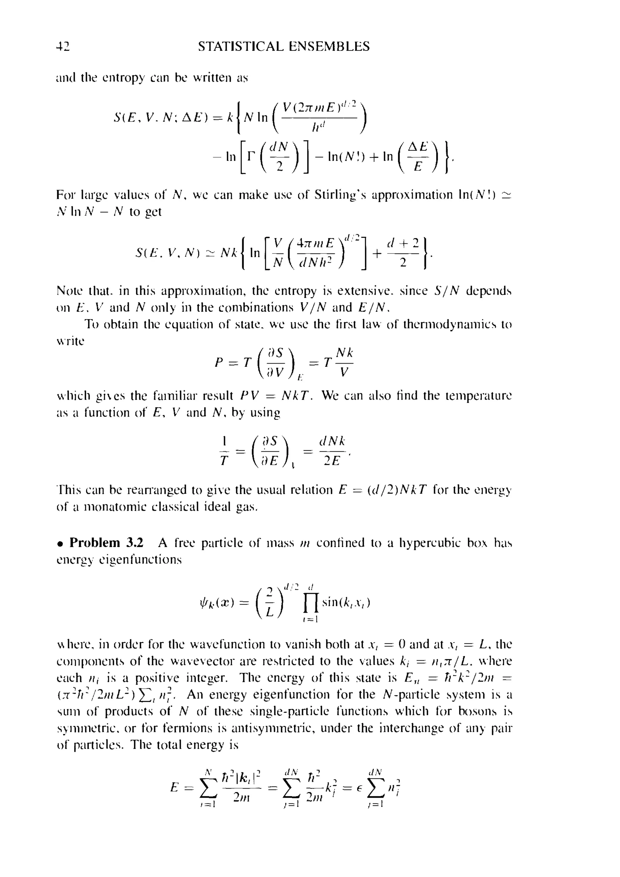 Problems on stat phys