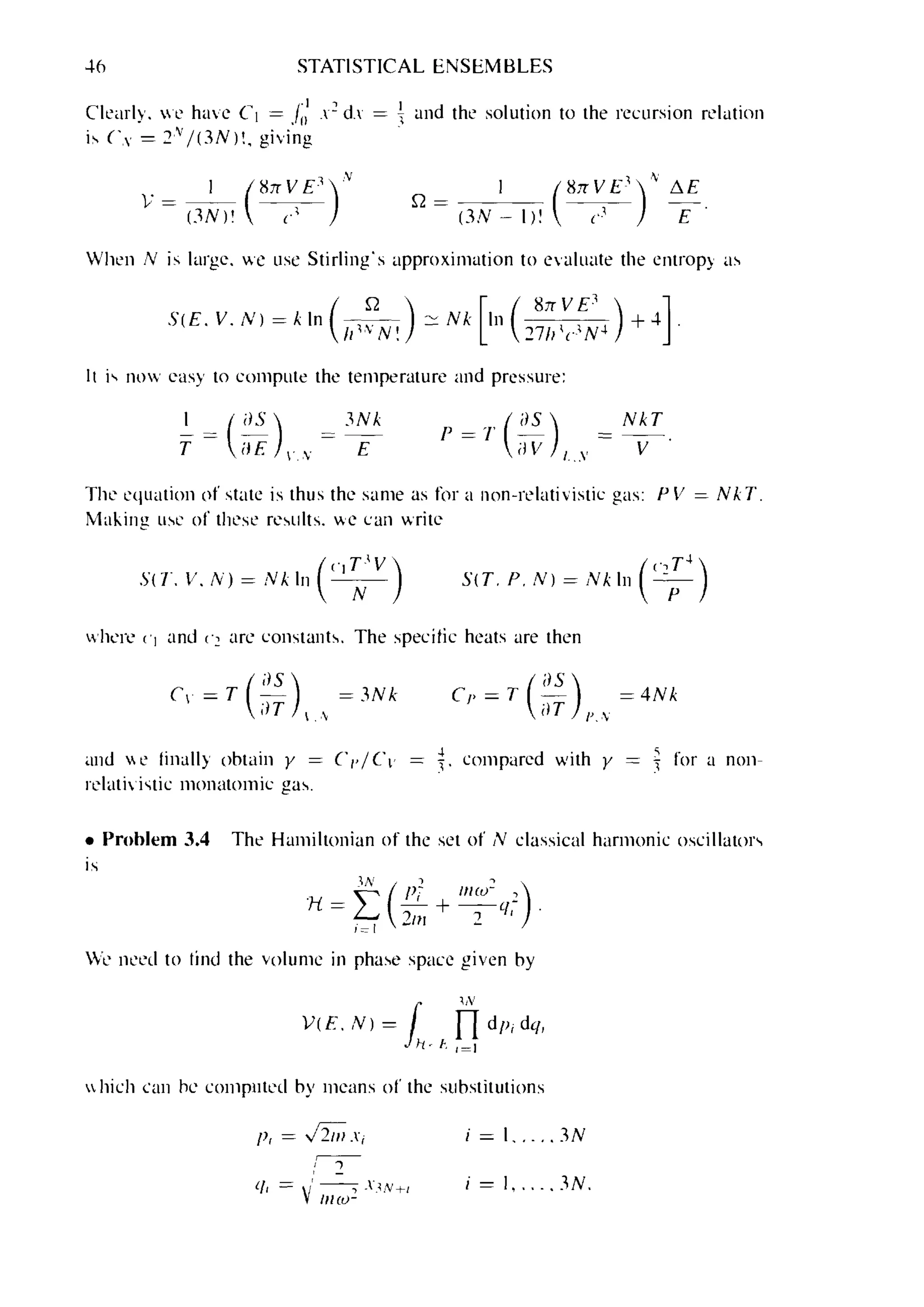 Problems on stat phys