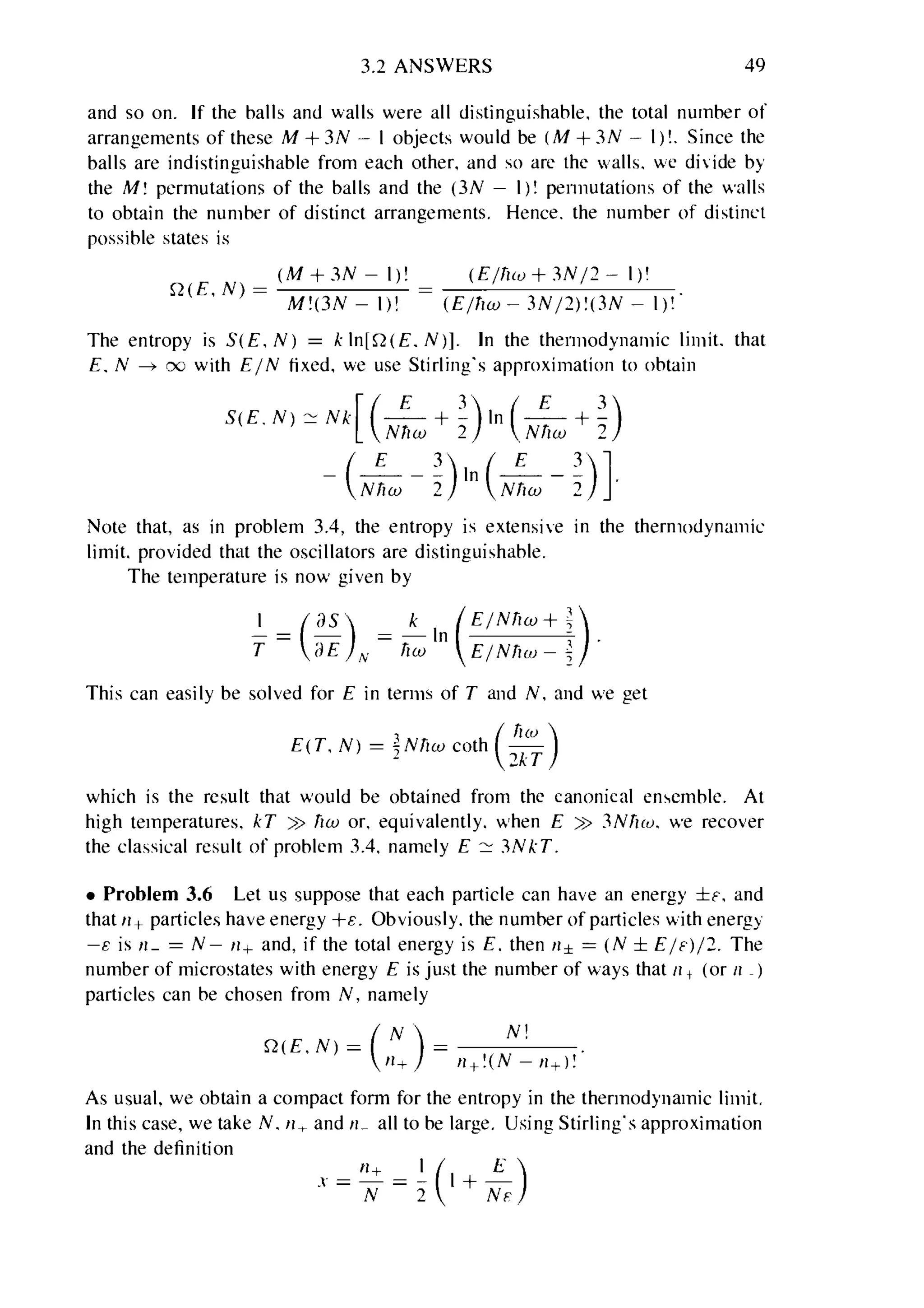 Problems on stat phys