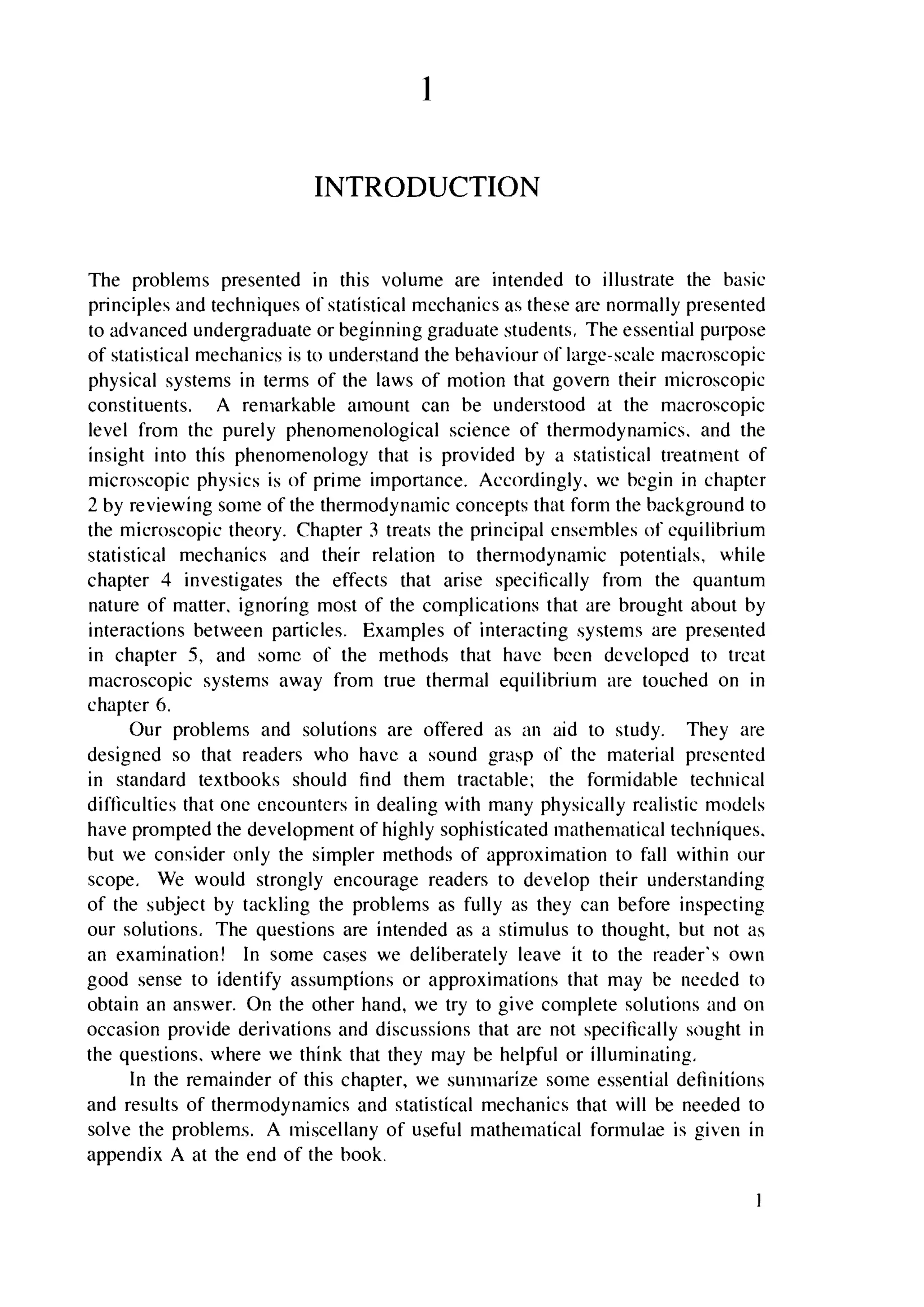 Problems on stat phys