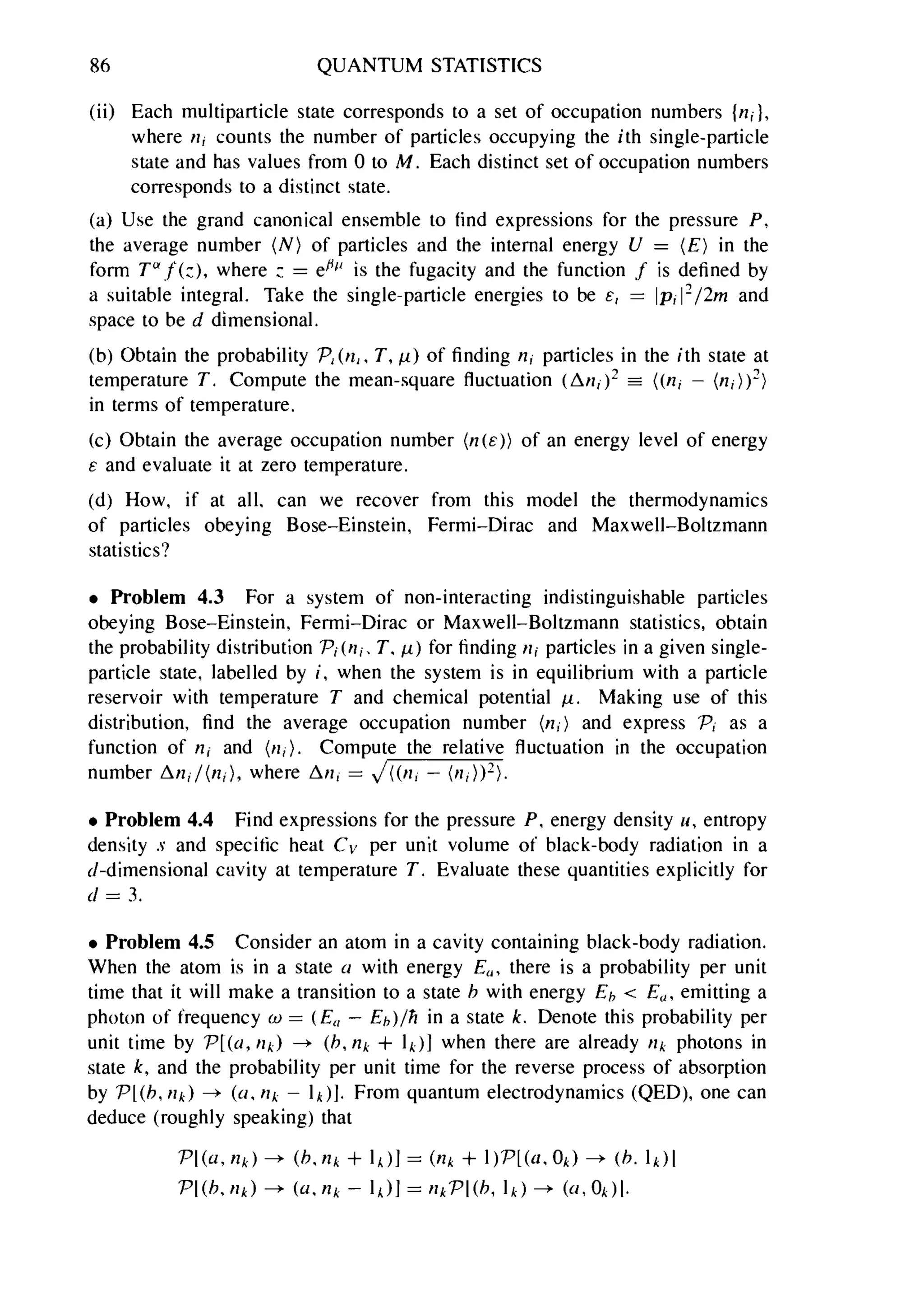 Problems on stat phys
