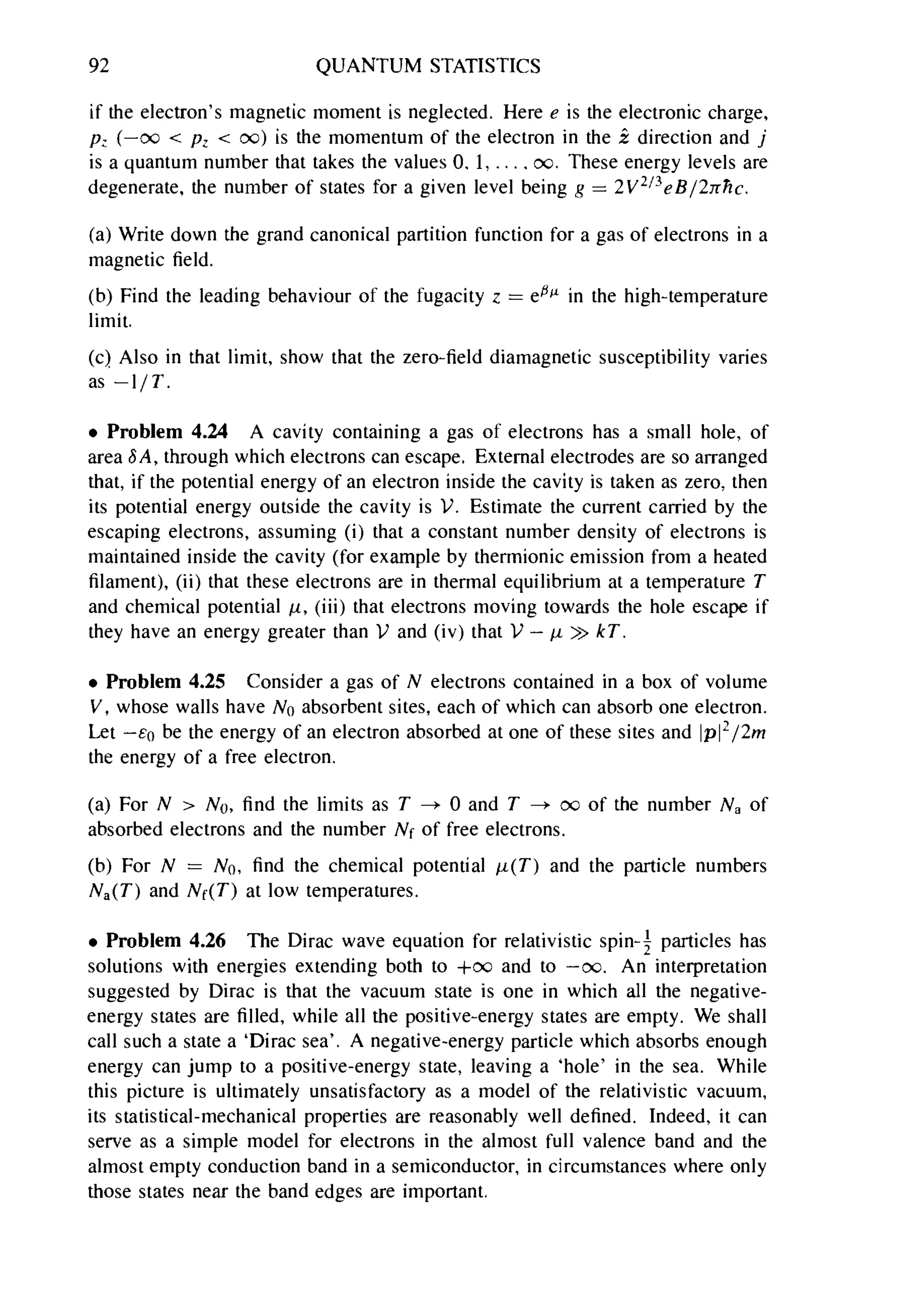 Problems on stat phys