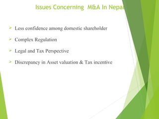 Problems & prospects of merger and acquisition In Nepal | PPT