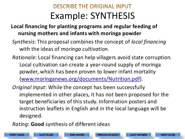 synthesis statement example example of synthesis essay