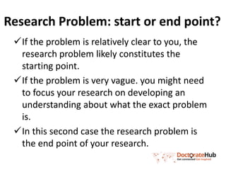 The Research Problem Statement | PPTX