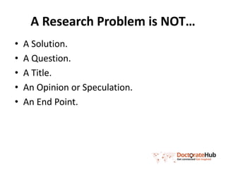 The Research Problem Statement | PPTX | Postgraduate Education ...