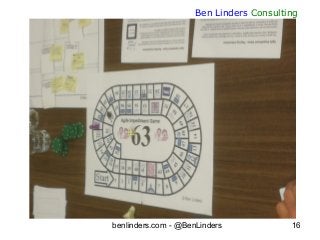 benlinders.com - @BenLinders 16
Ben Linders Consulting
 