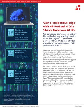 Gain a competitive edge with HP ProBook 4 G1a 14-inch Notebook AI PCs | PDF