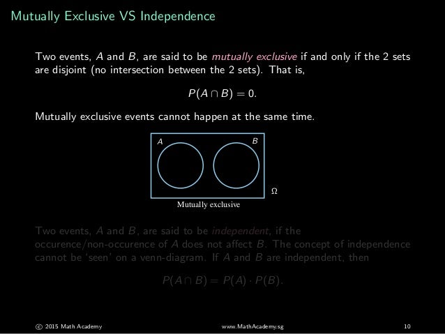 probability 2 math academy jc h2 maths a levels venn diagram mutually exclusive vs independent