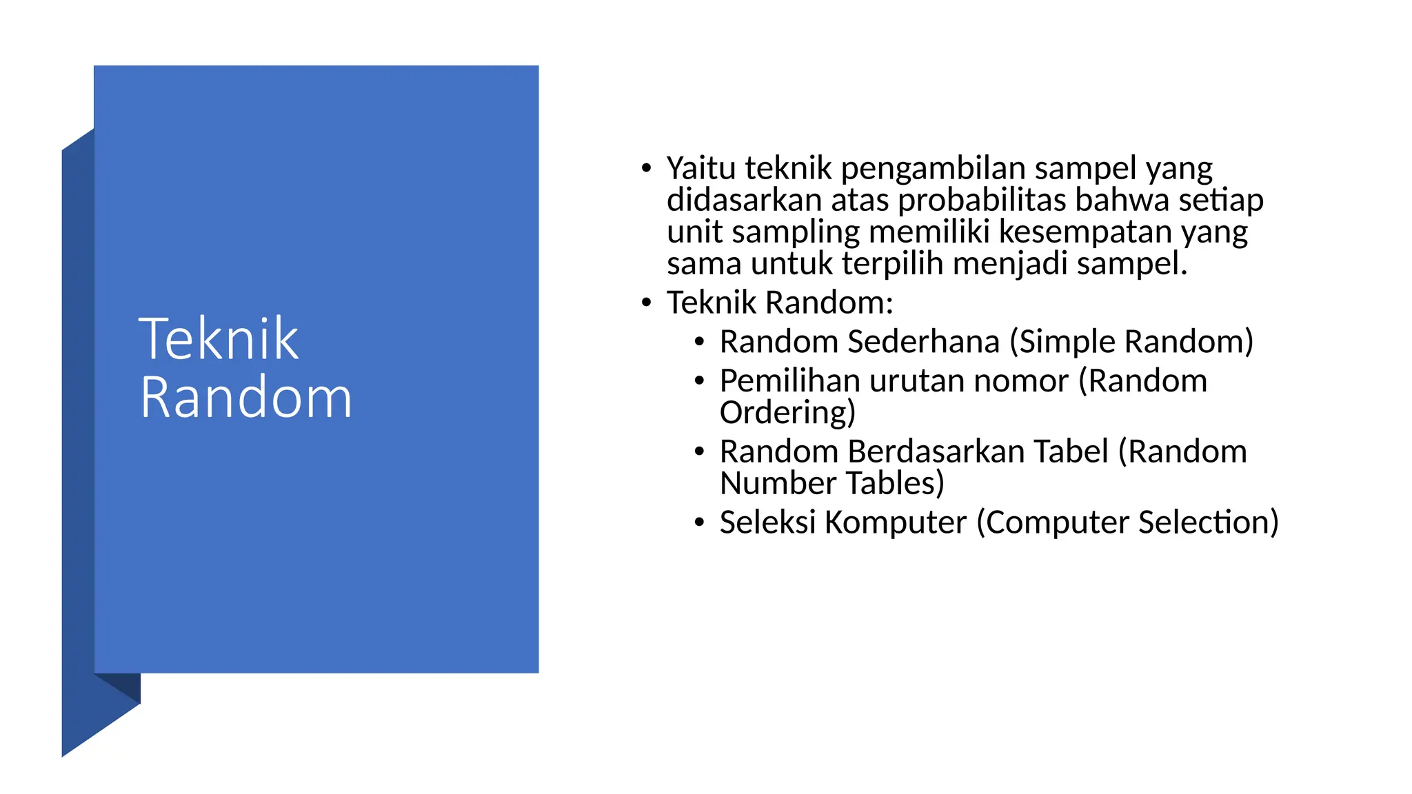 Probabilitas dan Statistika Data Sampling | PPTX