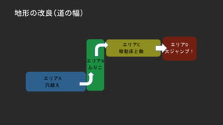 地形の改良（道の幅）
 
