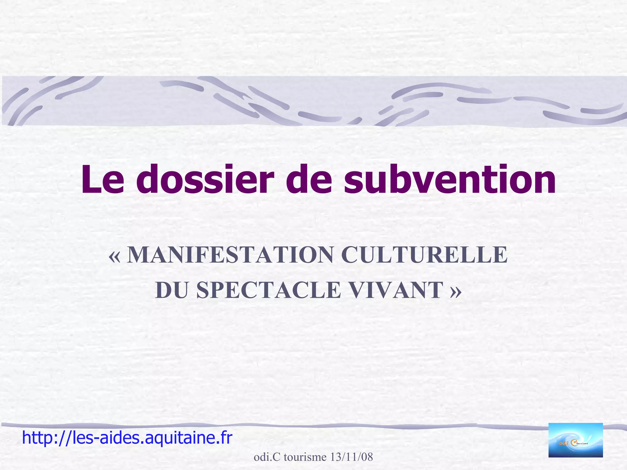 ProcéDer à Un Montage BudgéTaire 13 Novembre 2008