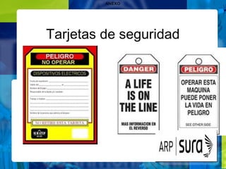 Tarjetas de seguridad
ANEXO
 