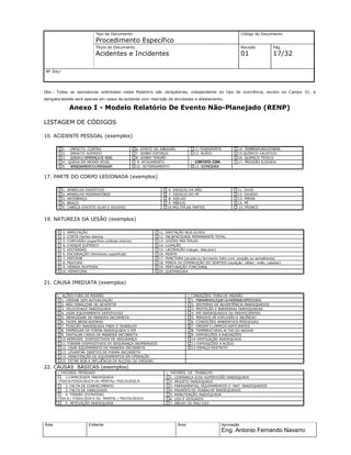 Procedimento de análise de acidentes e incidentes | PDF
