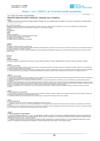 David Oliveira nº. 1190992
Laura Matos n.ª 1181154
25
Anexo I - Lei n.º 29/2013, de 19 de Abril (versão actualizada)
 